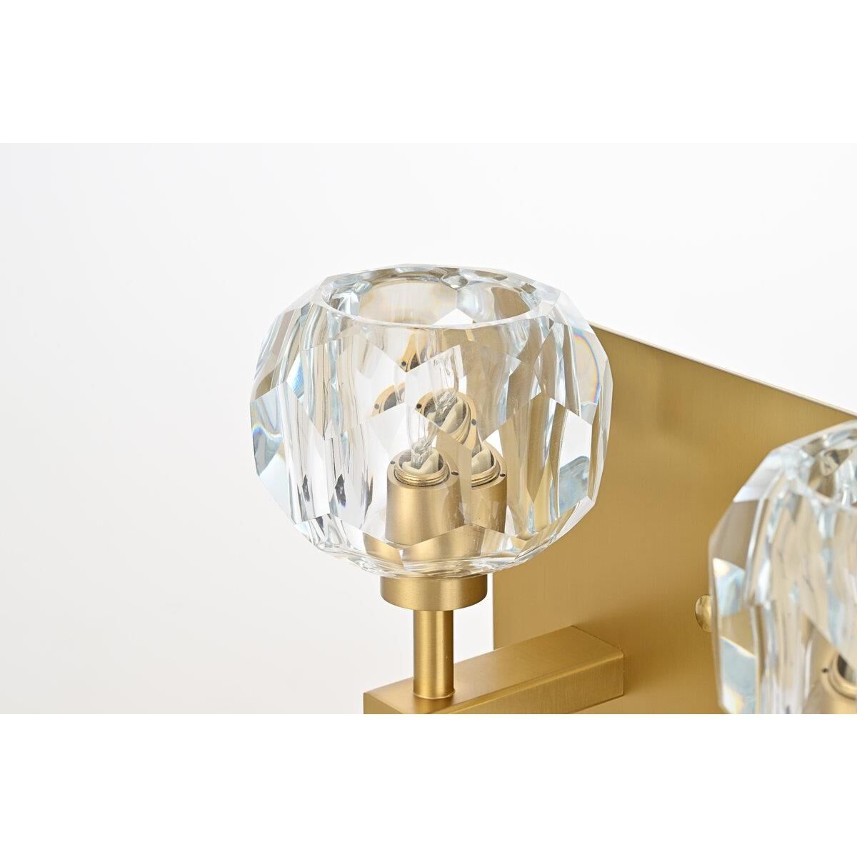 Shown in Gold  finish and RC Clear crystal and Clear glass