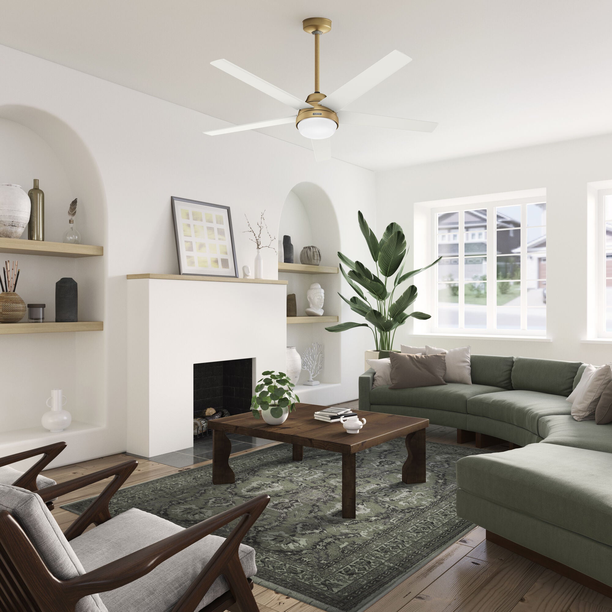 Aerodyne 60 Inch Ceiling Fan with Light Kit,