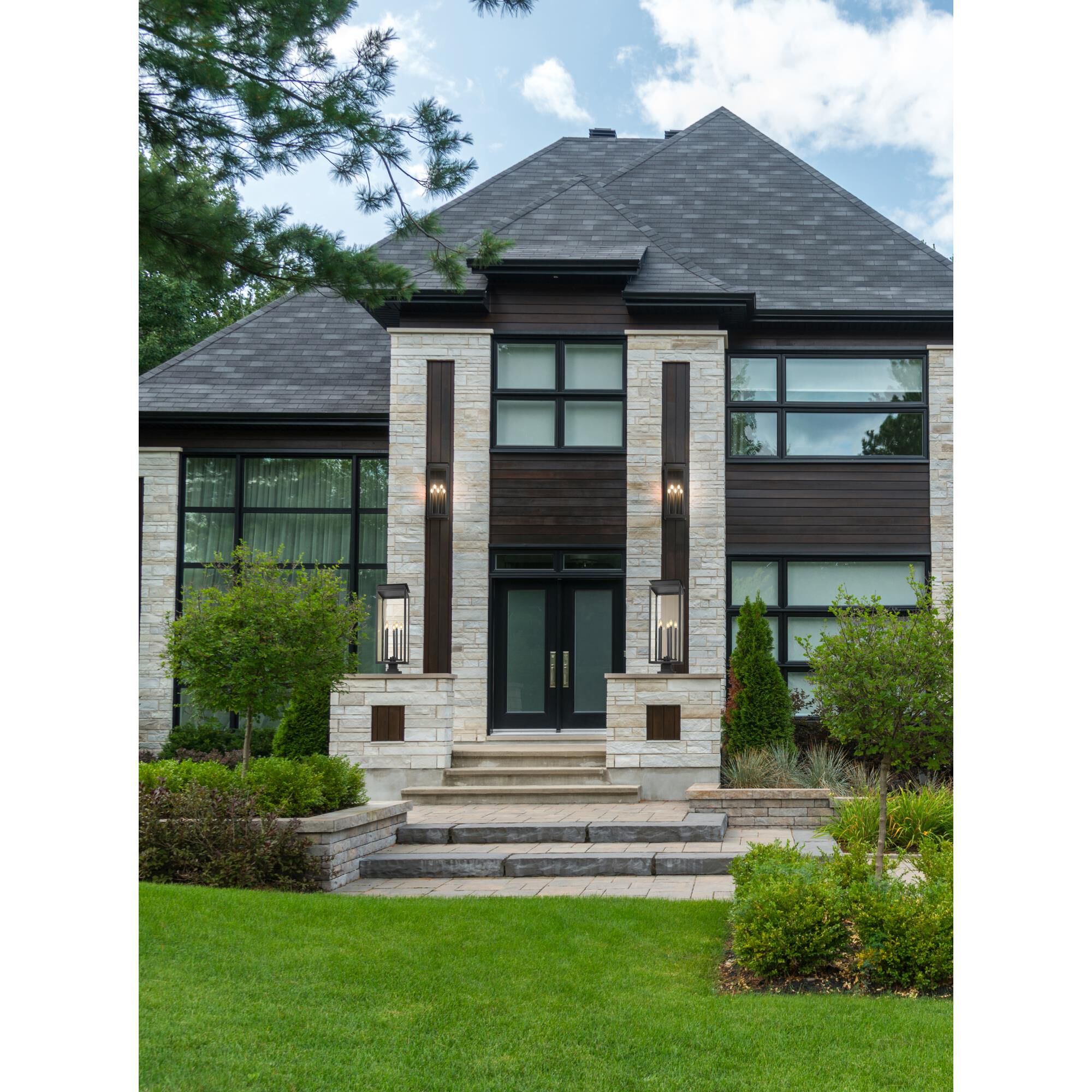 Shown in Black finish and Clear glass and Clear shade