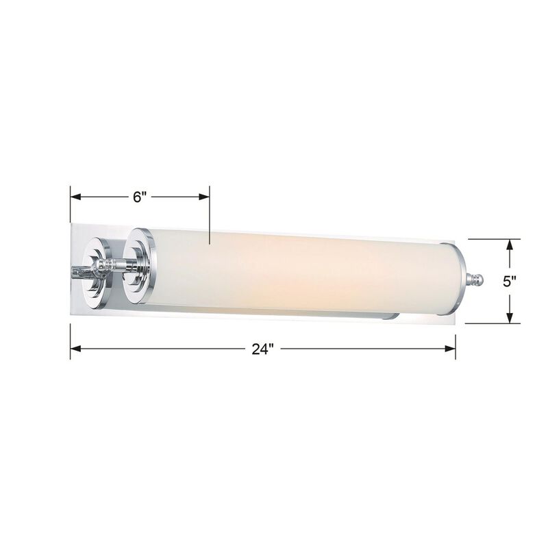 Foster 24 Inch Bath Vanity Light by Crystorama