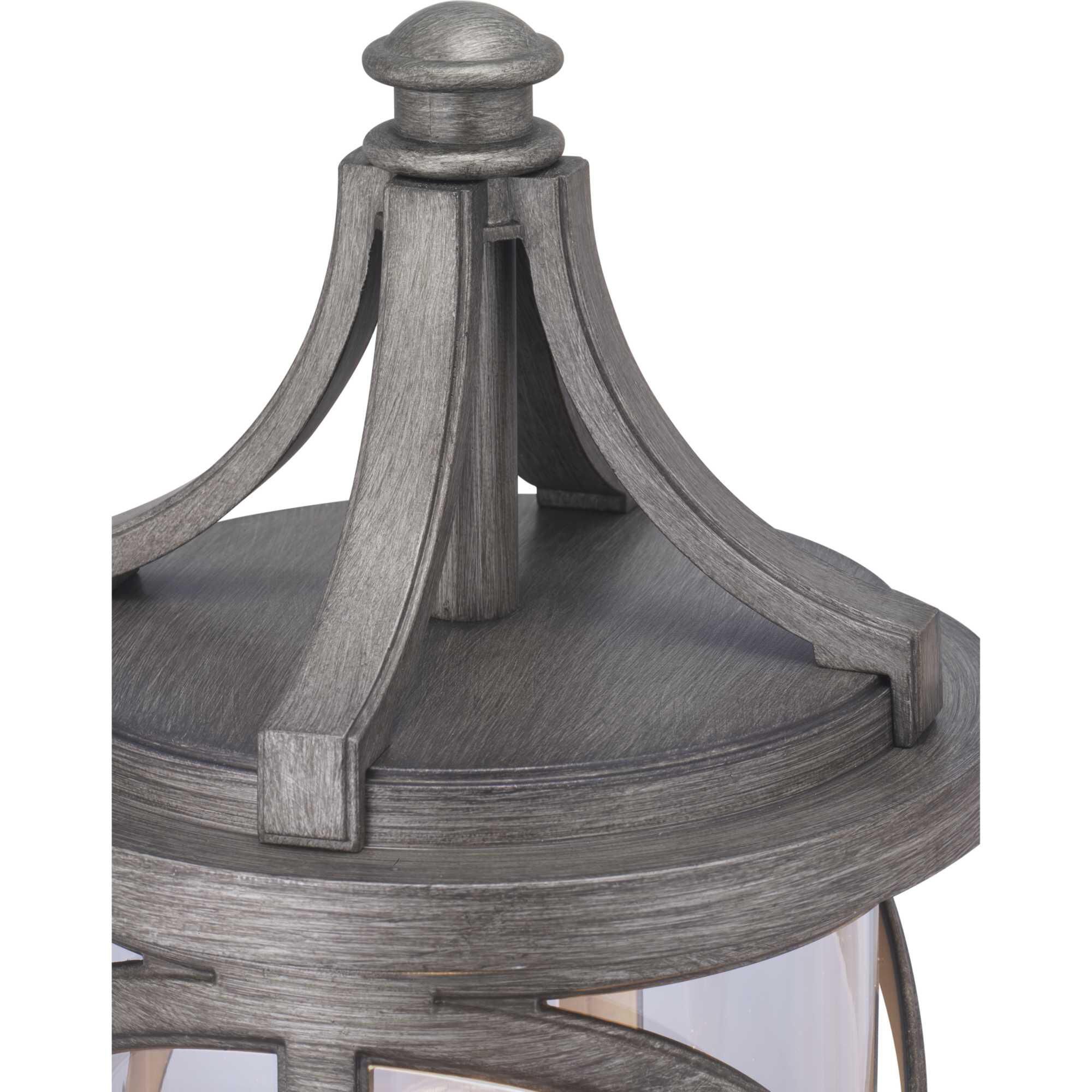 Shown in Antique Pewter finish and Clear glass