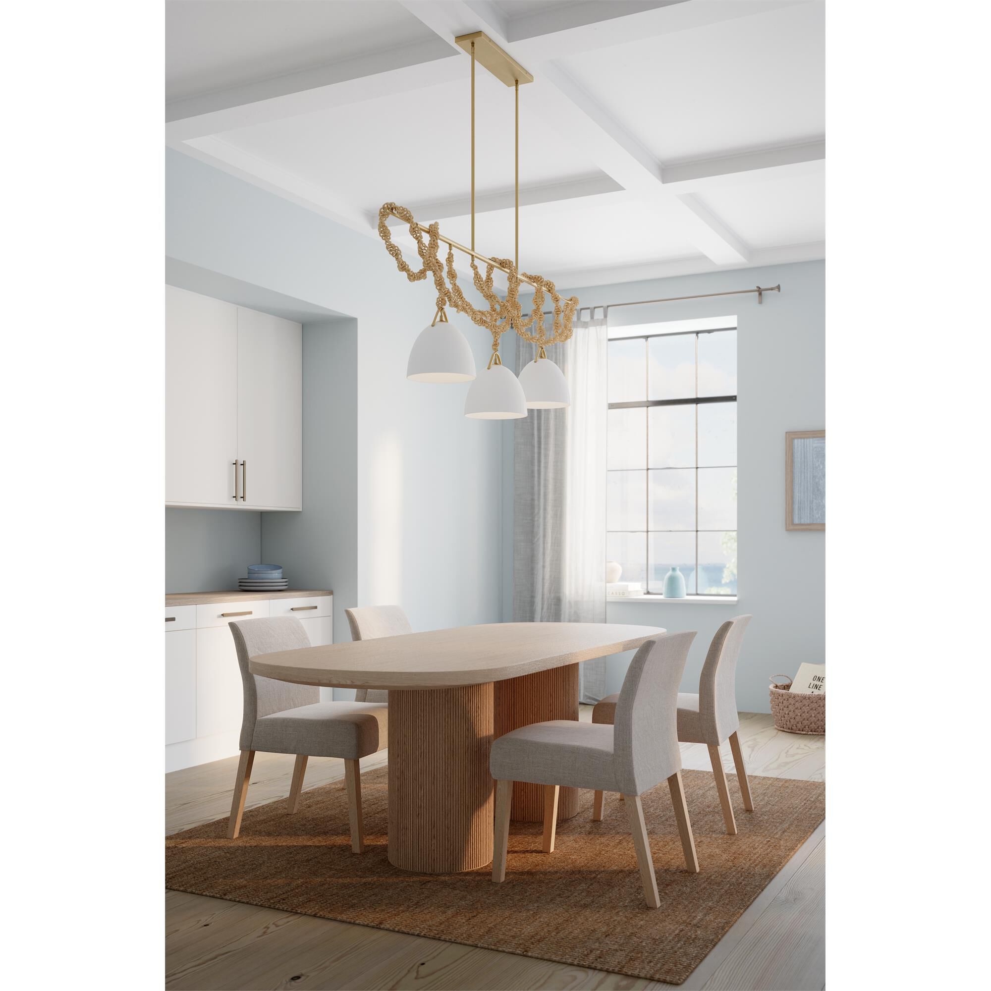 Shown in Legacy Brass finish and White shade