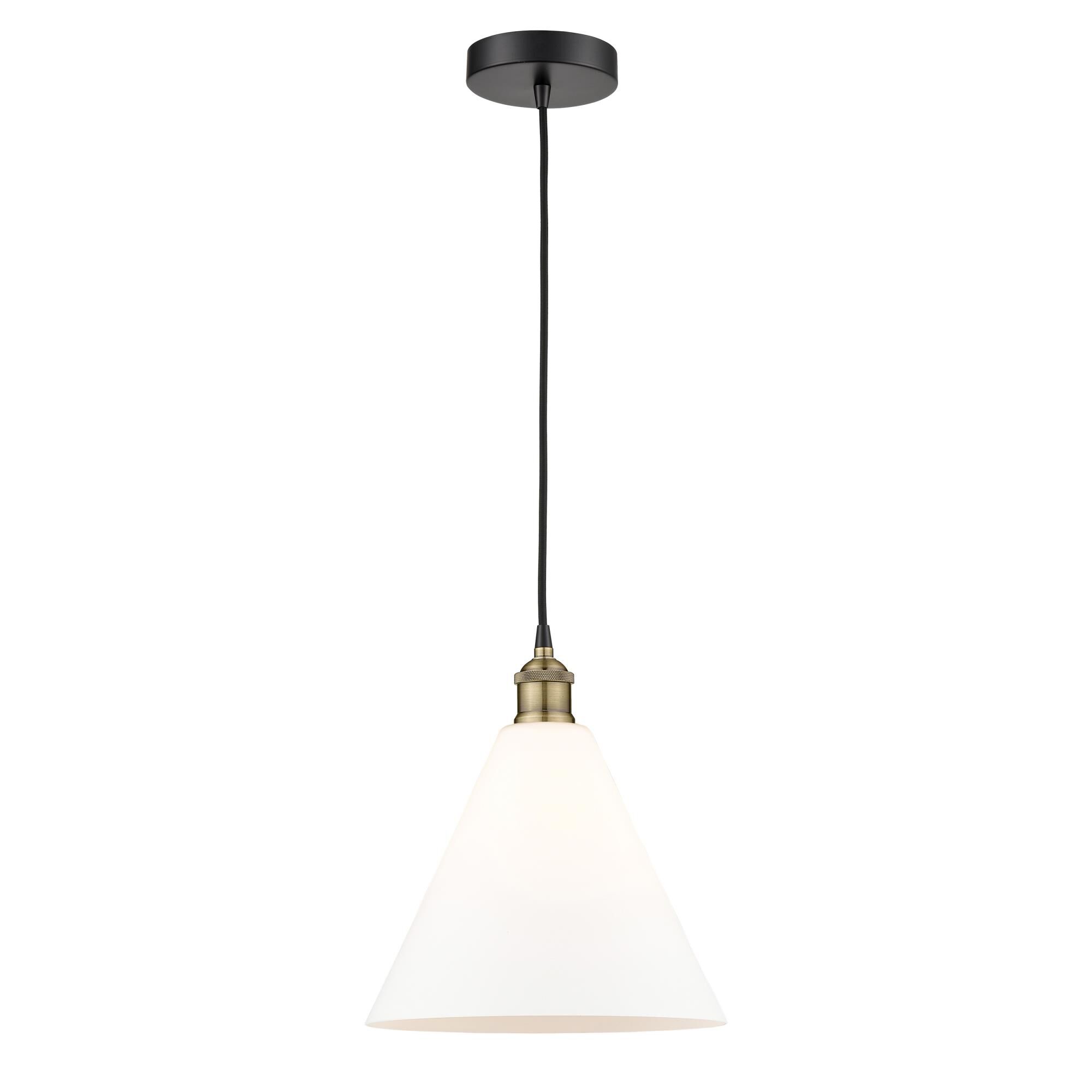 Bruno Marashlian Edison Glass Cone 12 Inch Mini Pendant by Innovations Lighting