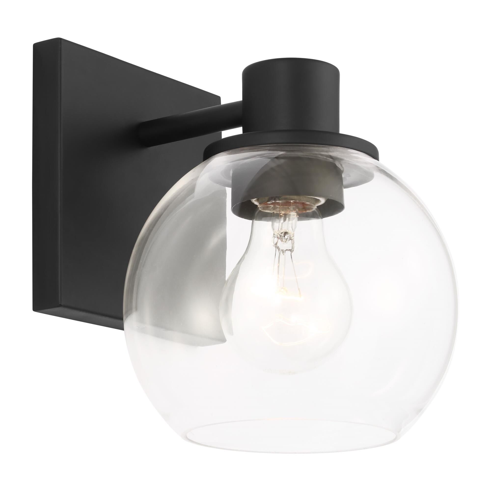 Shown in Midnight Black finish and Clear glass
