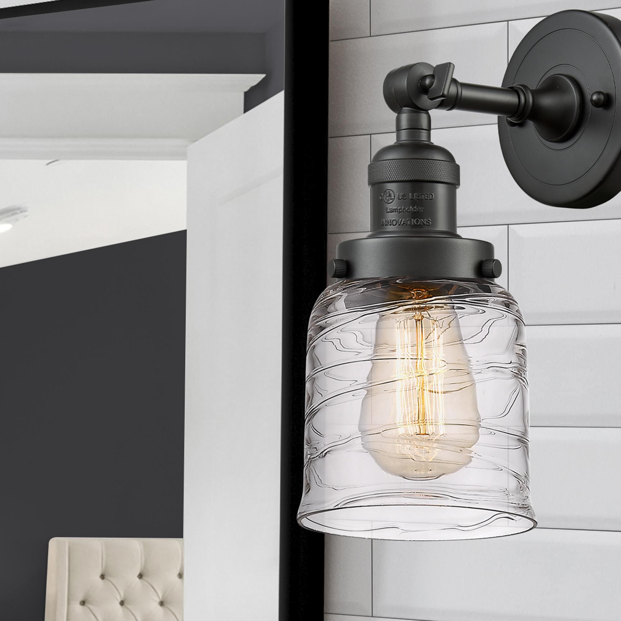 Shown in Oil Rubbed Bronze finish and Clear glass
