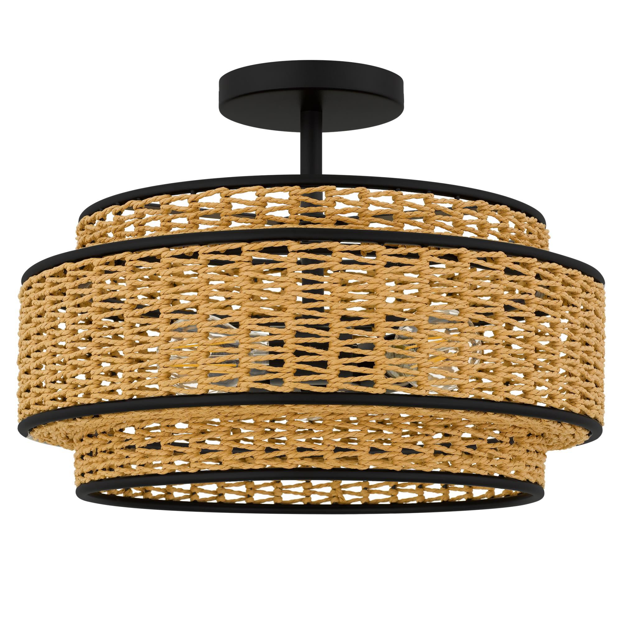 Teton 16 Inch Semi Flush Mount by Quoizel