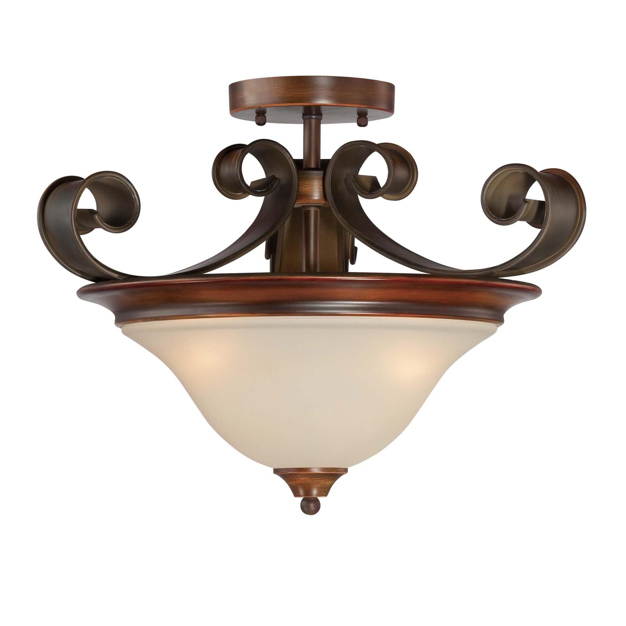 Seville 18 Inch 3 Light Semi Flush Mount by Craftmade