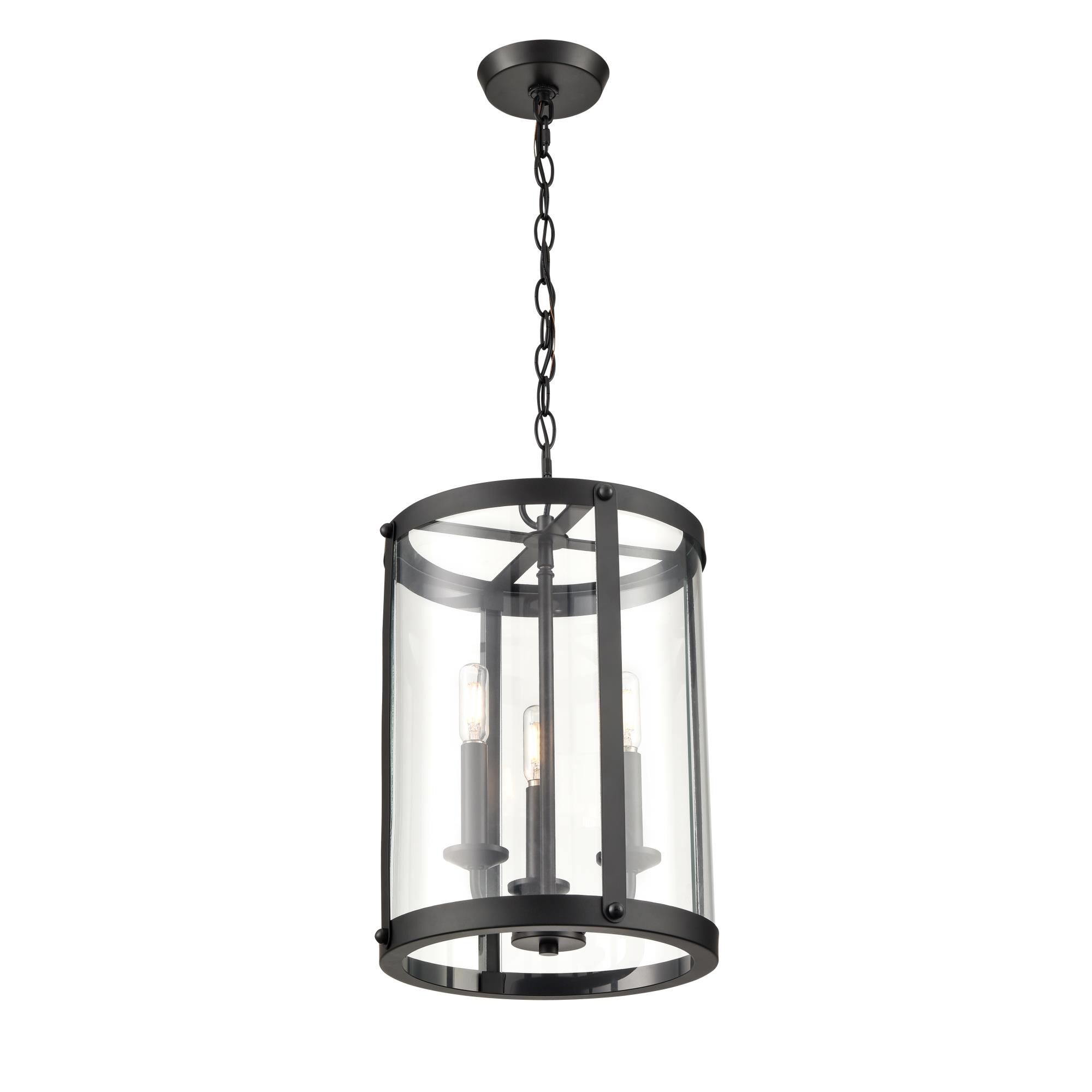 Shown in Matte Black finish and Clear glass