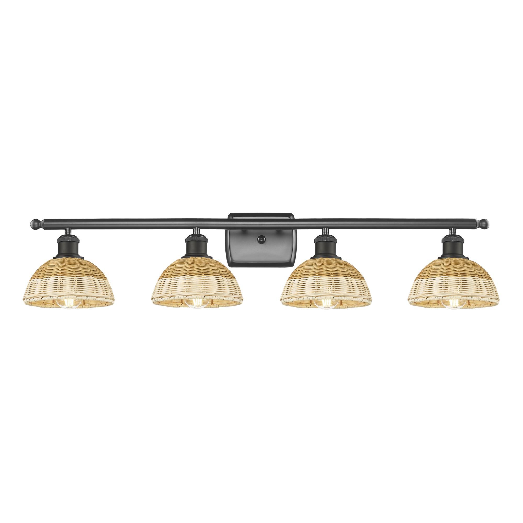 Shown in Oil Rubbed Bronze finish and Natural shade