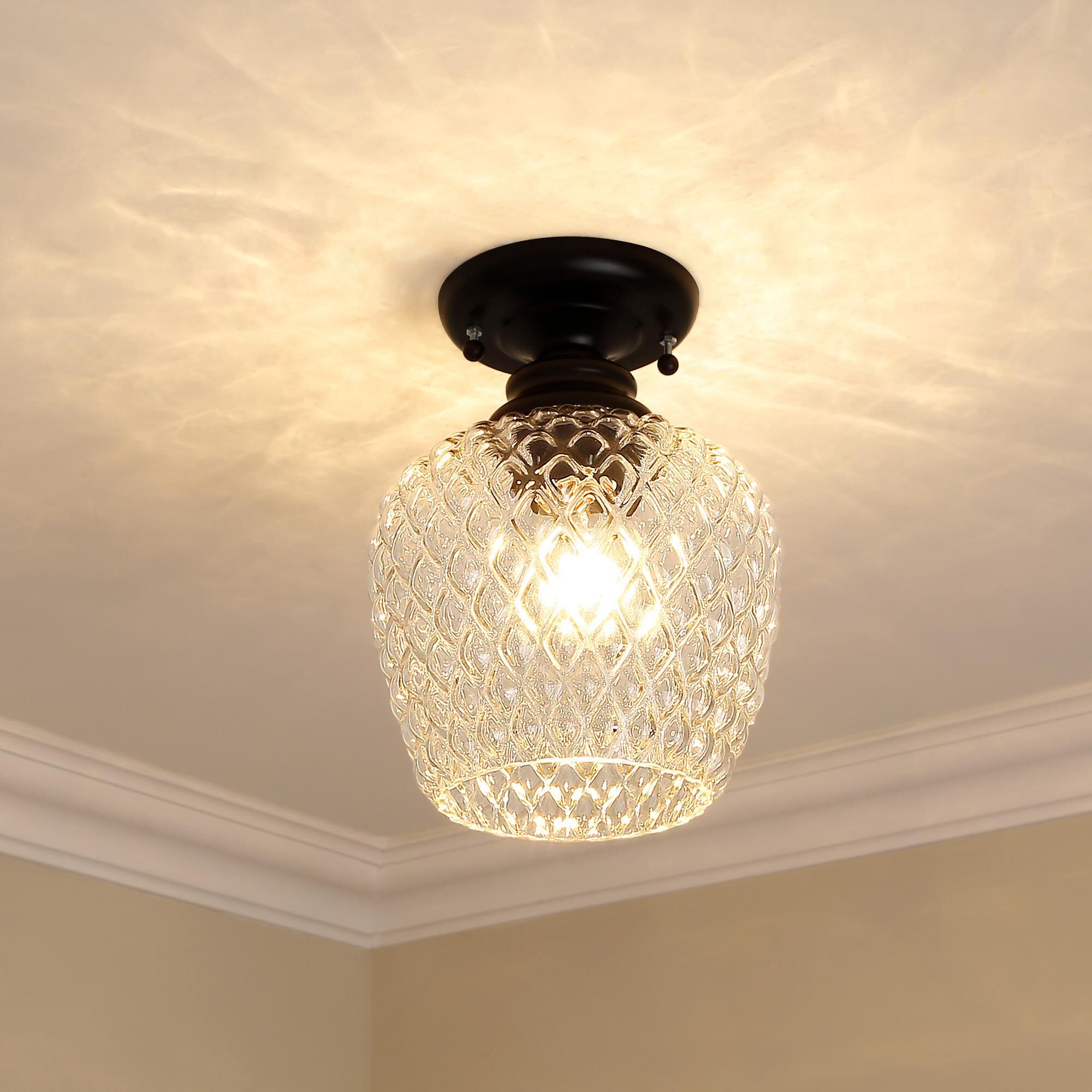 Adeline 7 Inch 1 Light Semi Flush Mount by Golden Lighting