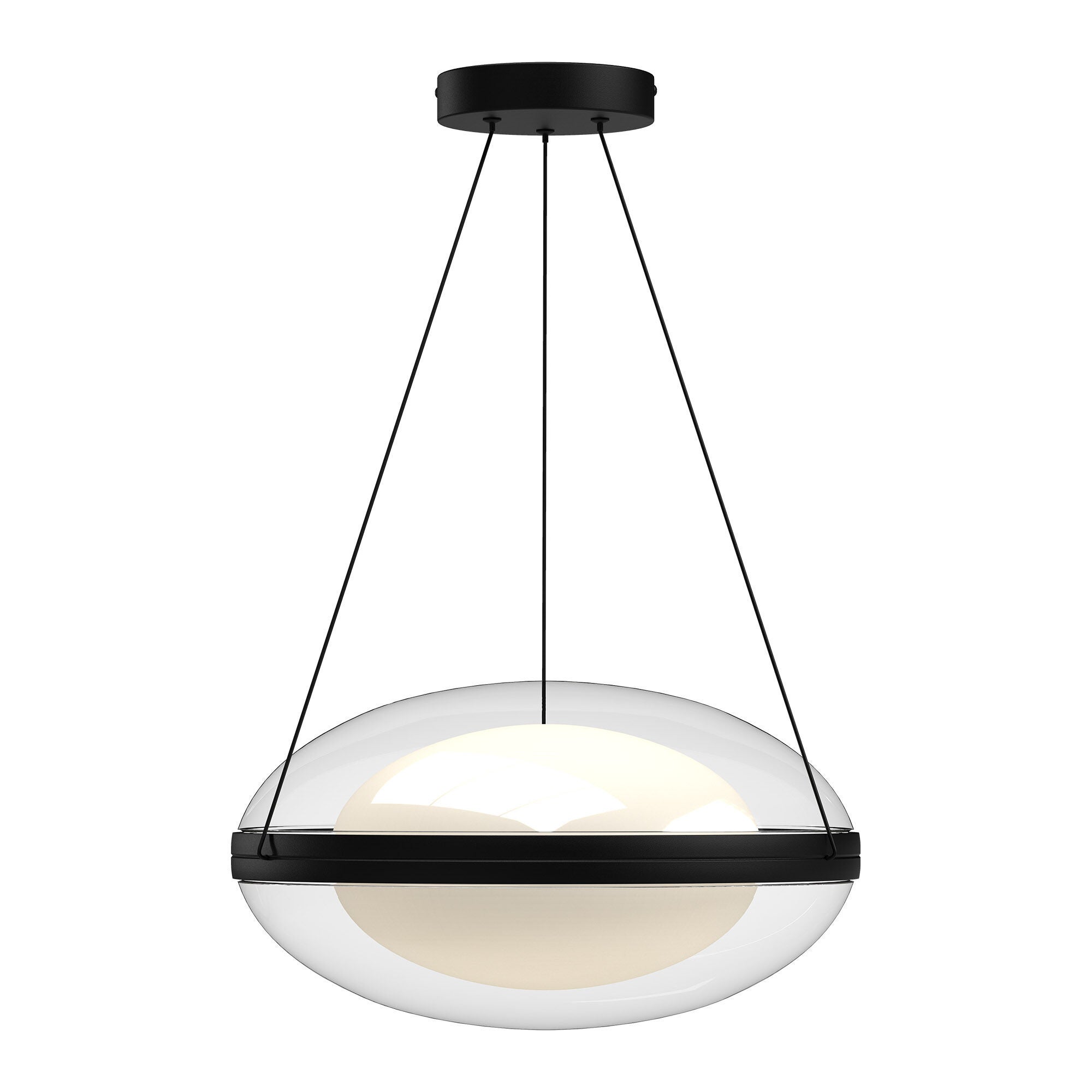 Shown in Black finish and Opal glass