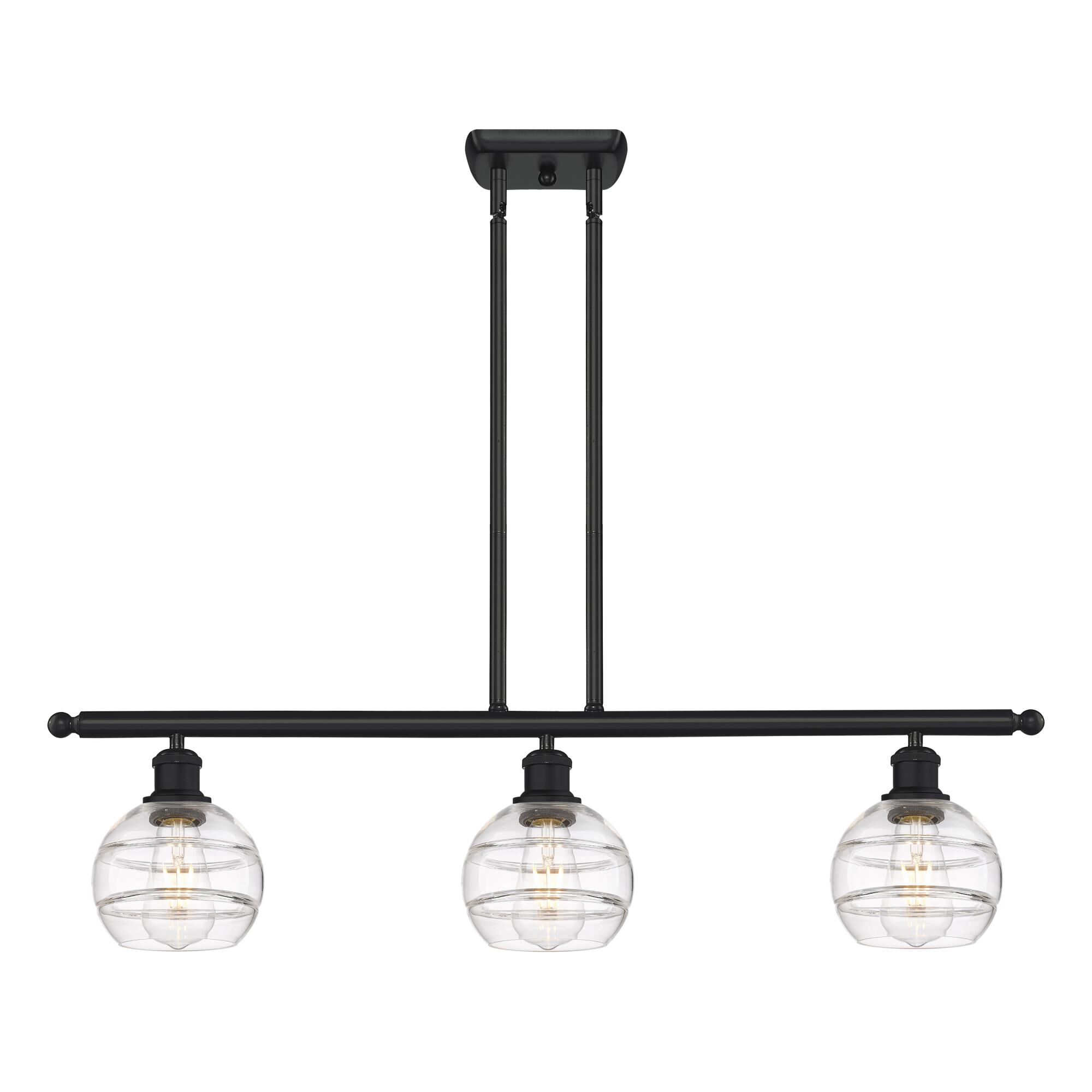 Shown in Matte Black finish and Clear glass