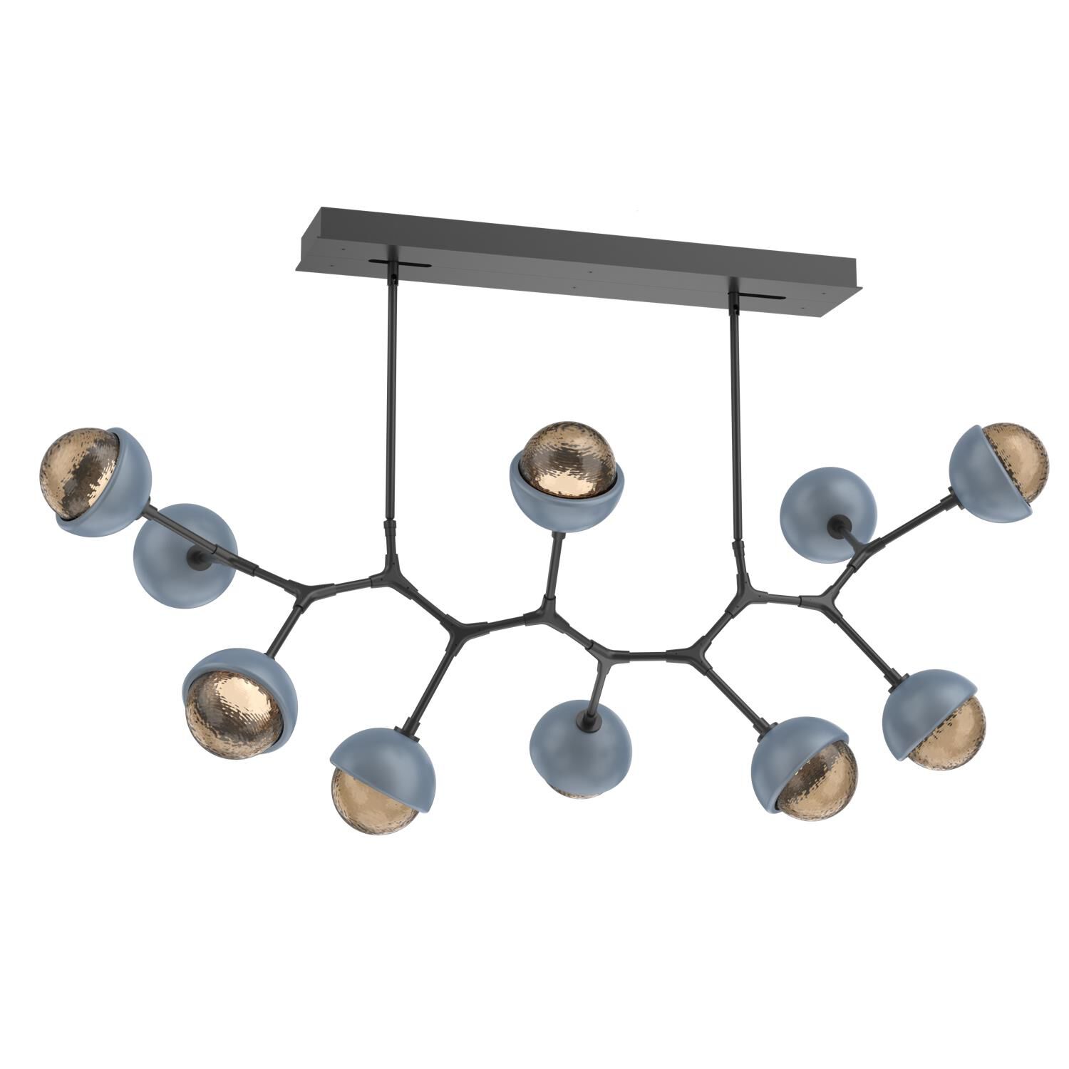 Levi Wilson Cabochon 56 Inch Linear Suspension Light by Hammerton Studio