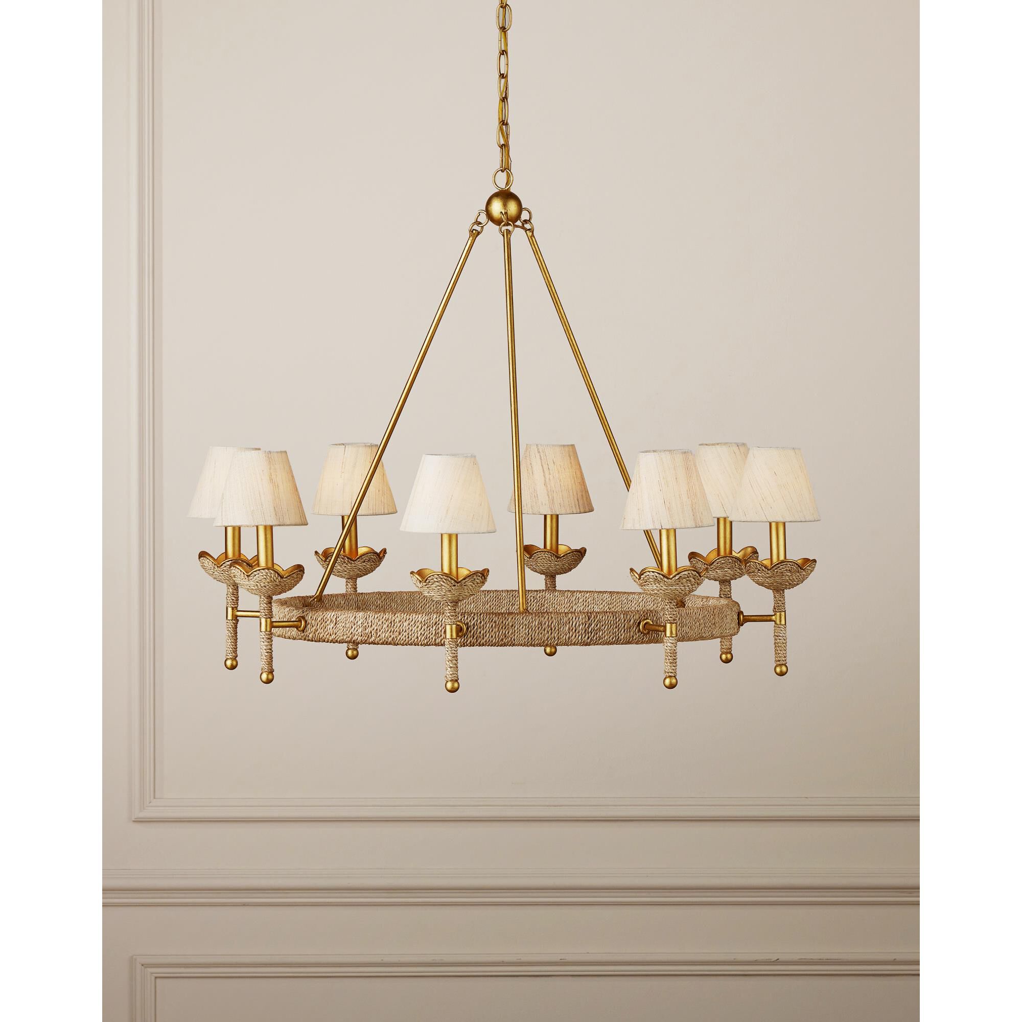 Suzanne Duin Vichy 36 Inch Chandelier by Currey and Company