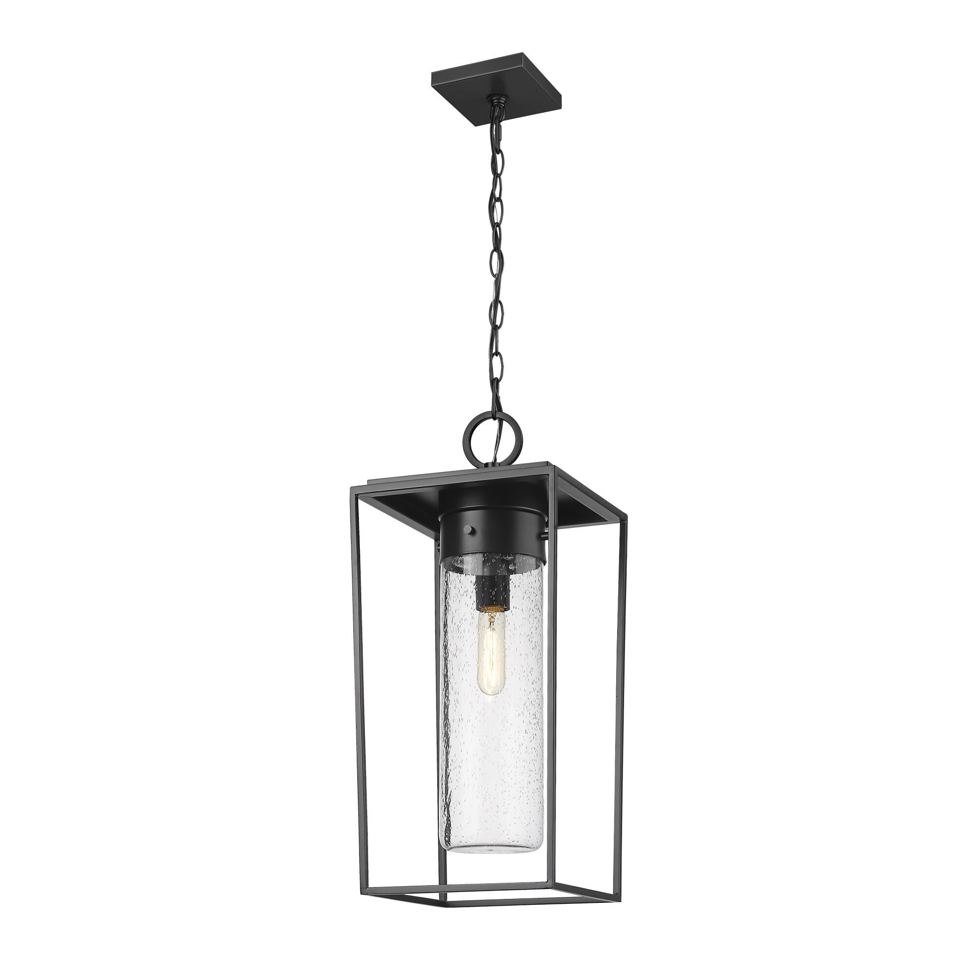 Shown in Black finish and Glass shade
