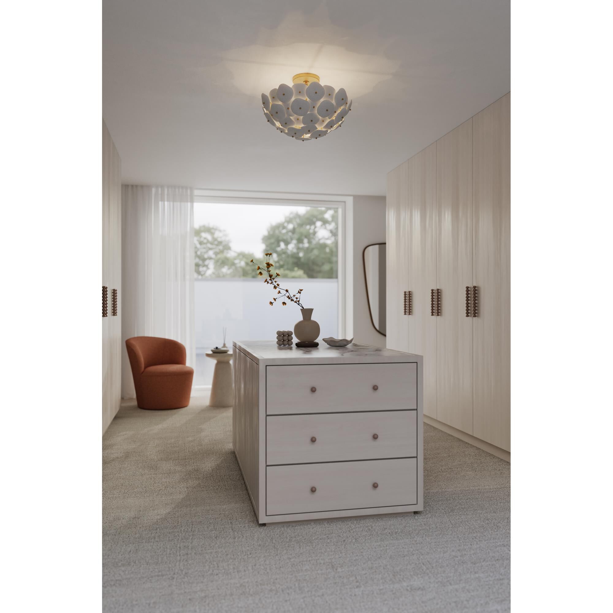 Coastlyn 22 Inch Semi Flush Mount by Metropolitan Lighting