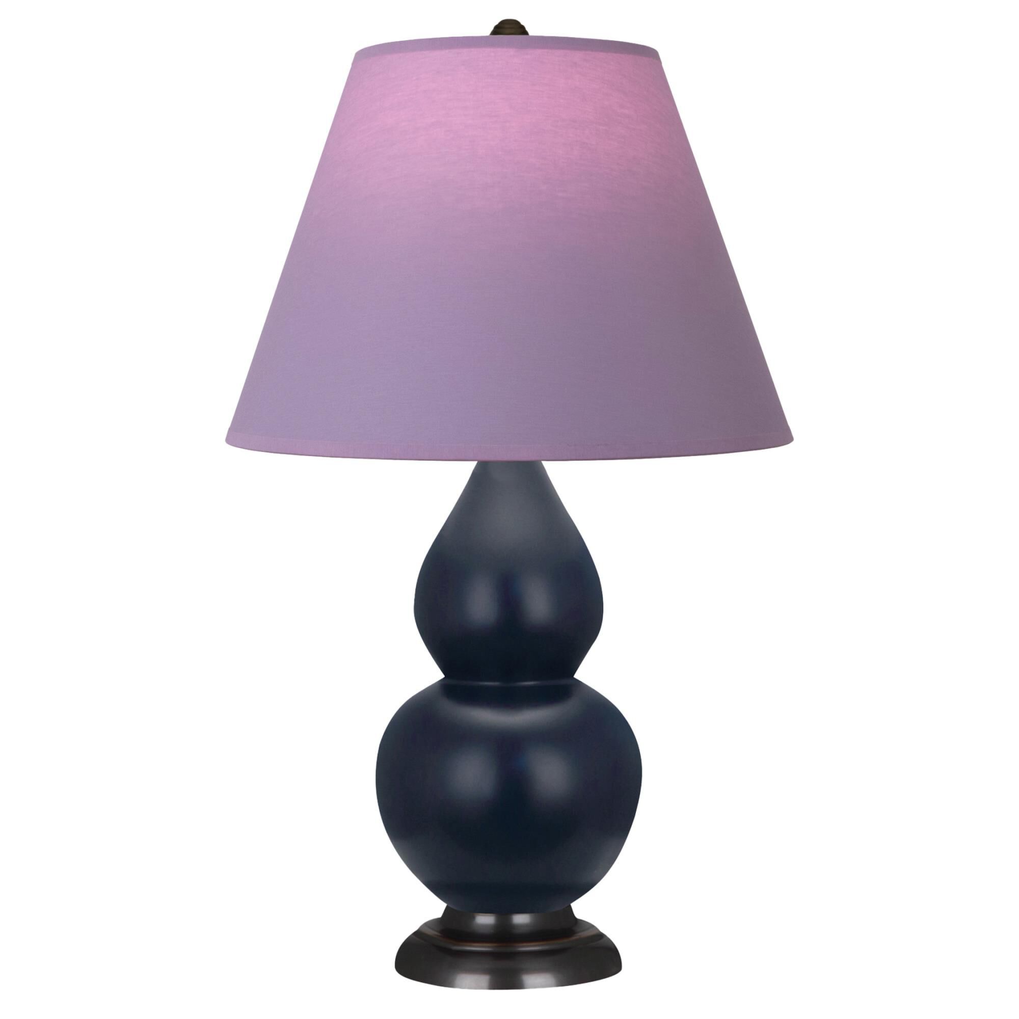 Shown in Matte Midnight Blue finish and Lavender and Plum shade and Bronze accent