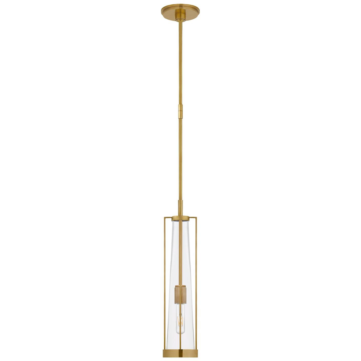 Shown in Hand-Rubbed Antique Brass finish and Clear glass and Clear Glass shade