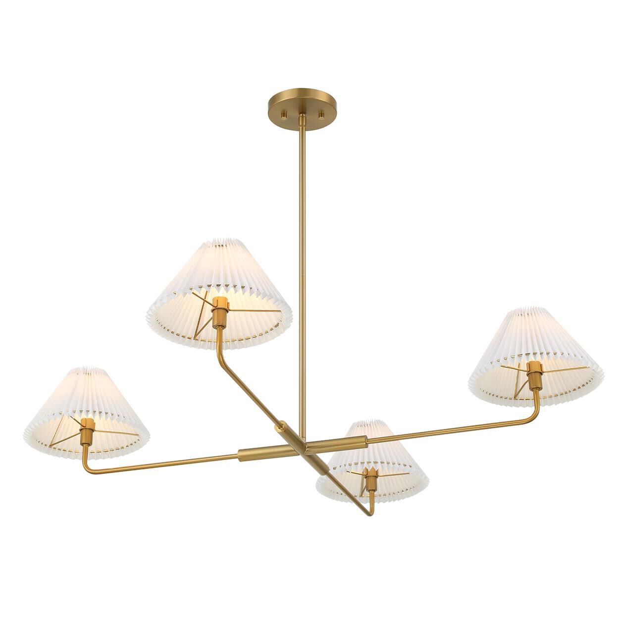 Minimalist 41 Inch 4 Light Chandelier by Meridian Lighting