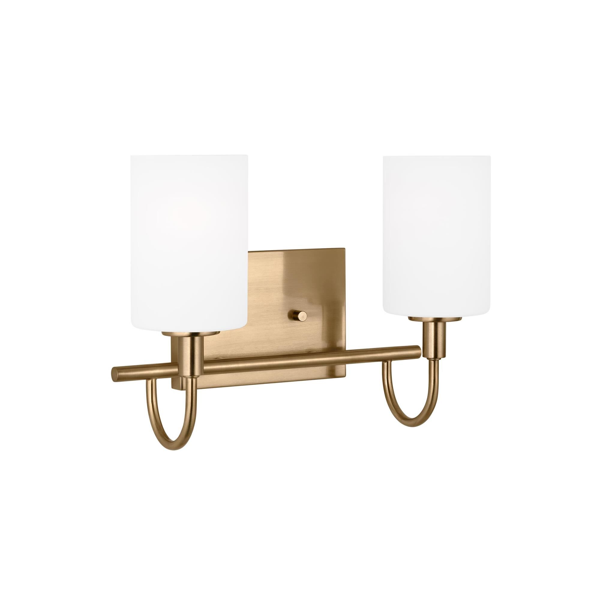 Shown in Satin Brass finish and Etched / White Inside glass and Etched / White Inside Glass s shade