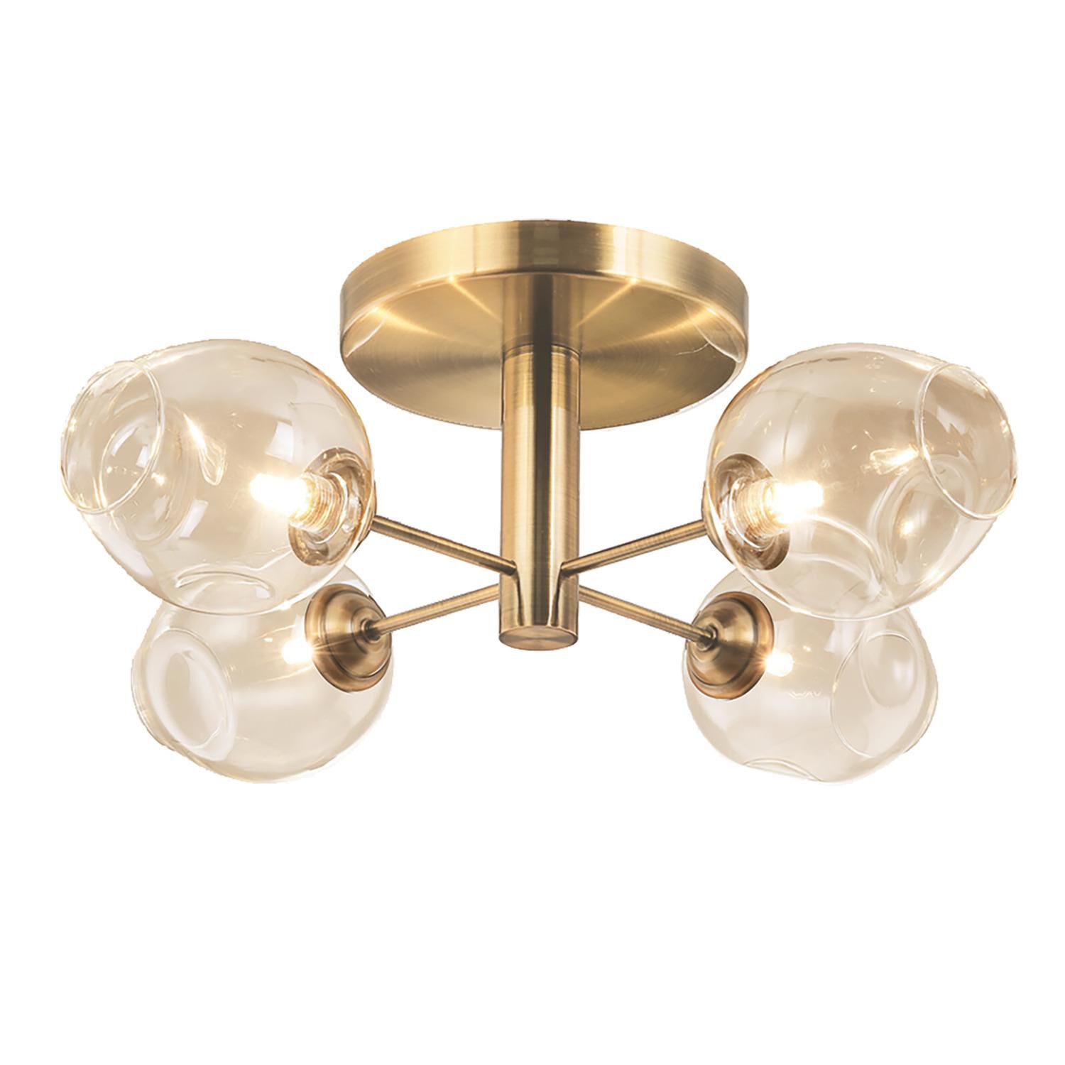 Shown in Vintage Bronze and Champagne finish and Champagne Bowl glass and Champagne accent