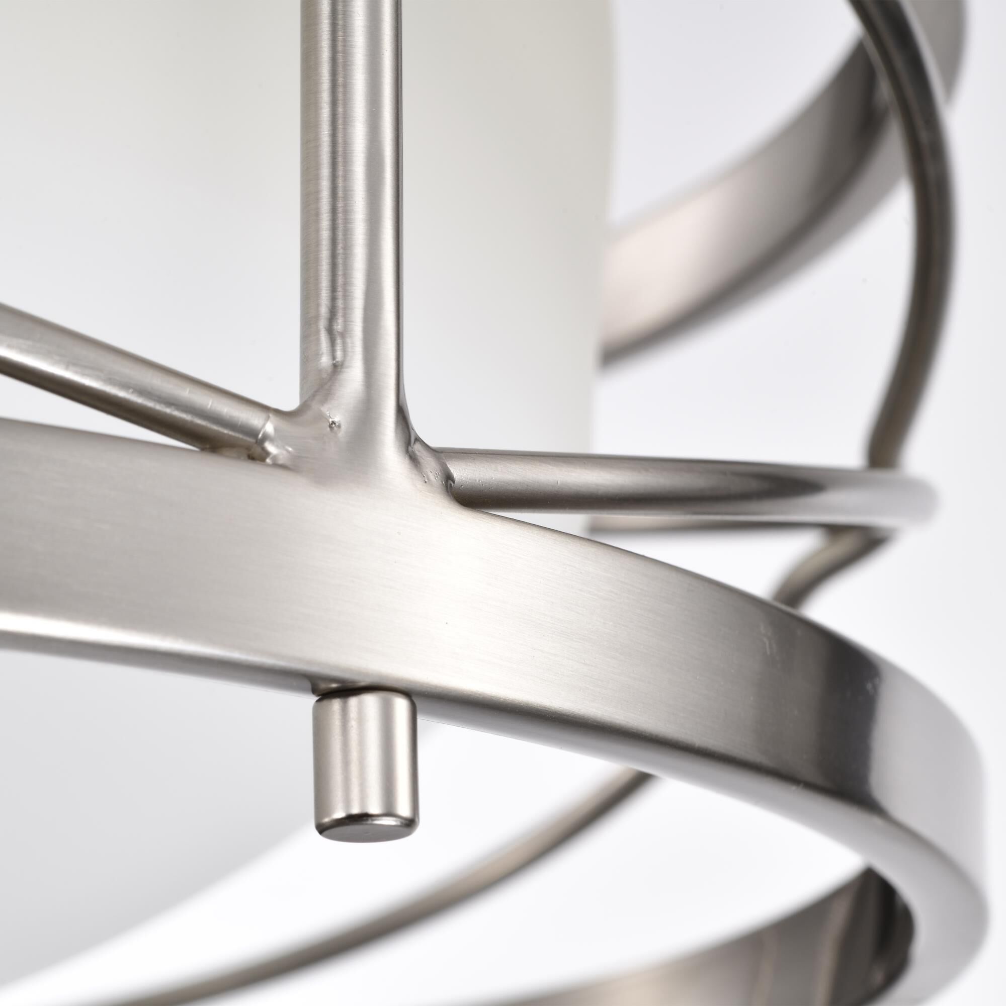 Shown in Brushed Nickel finish and Etched Opal glass