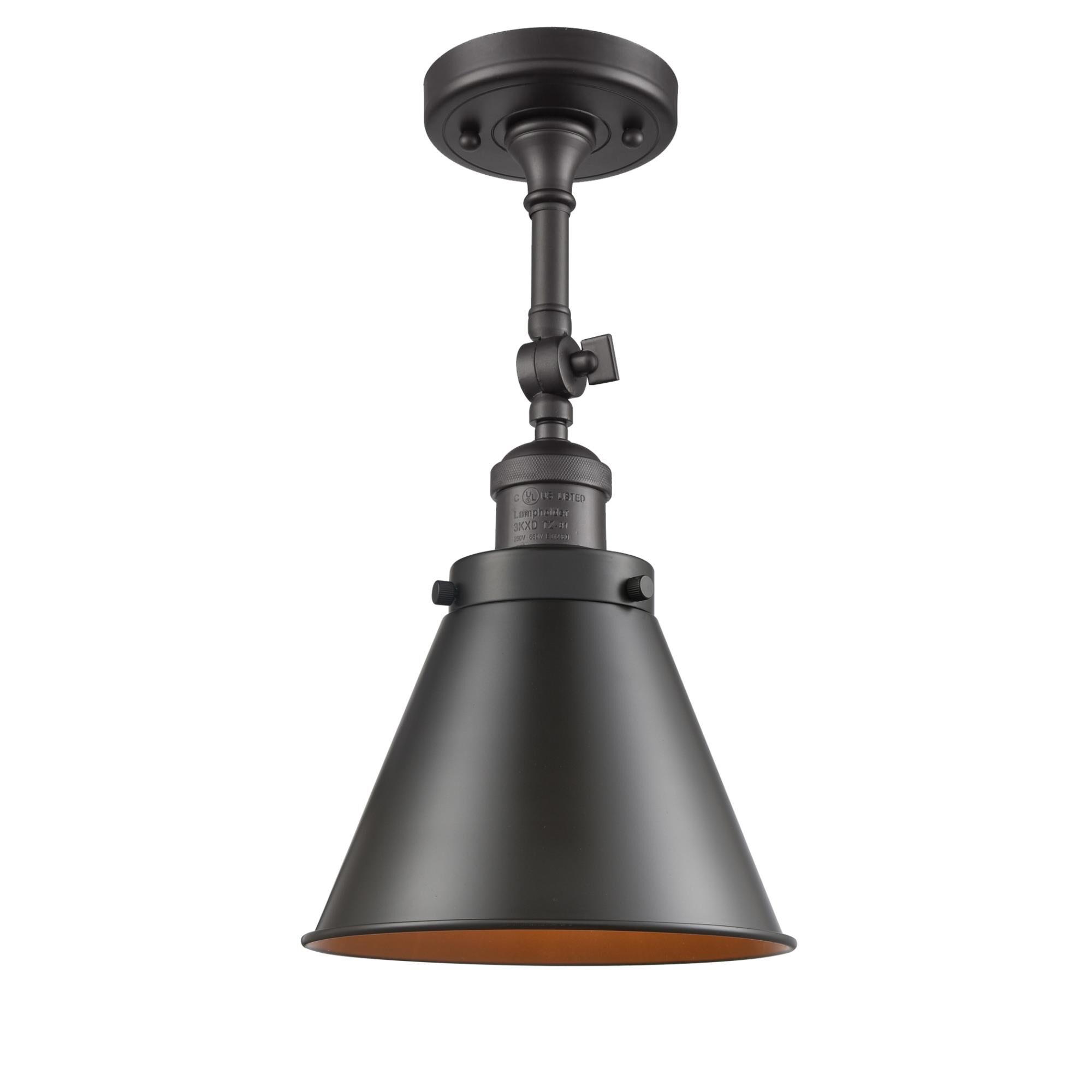 Bruno Marashlian Appalachian 8 Inch 1 Light Semi Flush Mount by Innovations Lighting