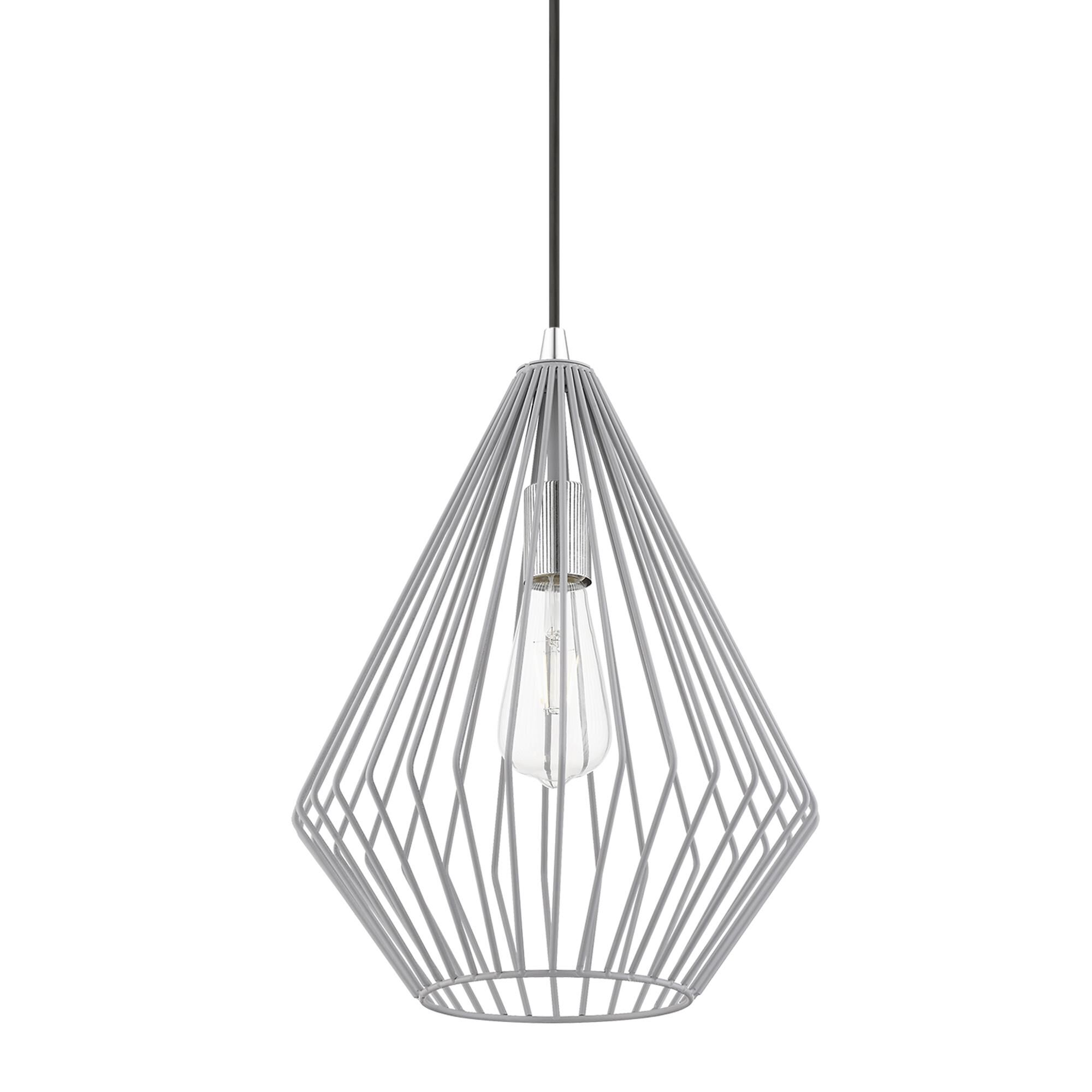 Shown in Nordic Gray with Polished Chrome Accents finish and Nordic Gray Metal shade