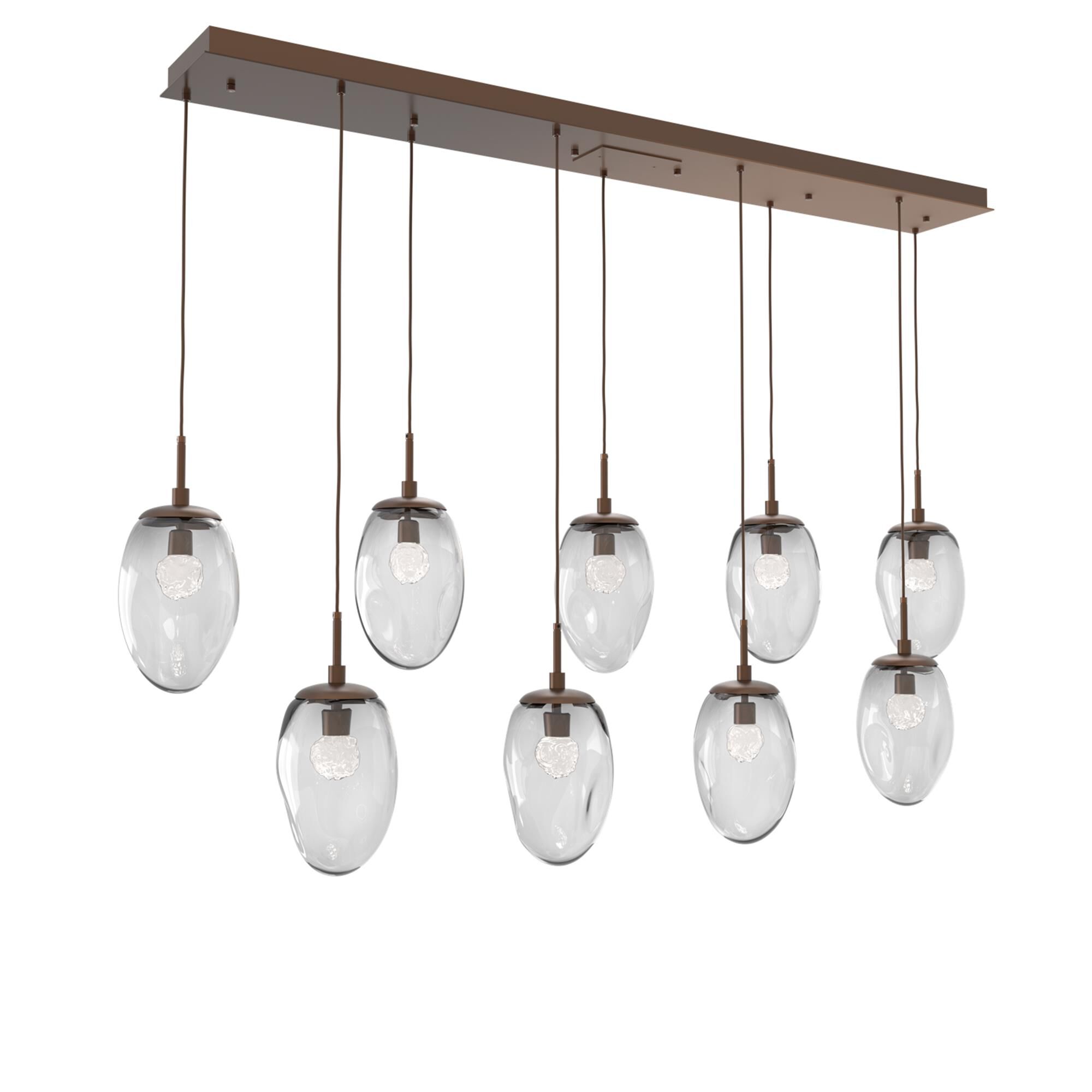 Shown in Burnished Bronze finish and Floret Inner And Clear Outer glass