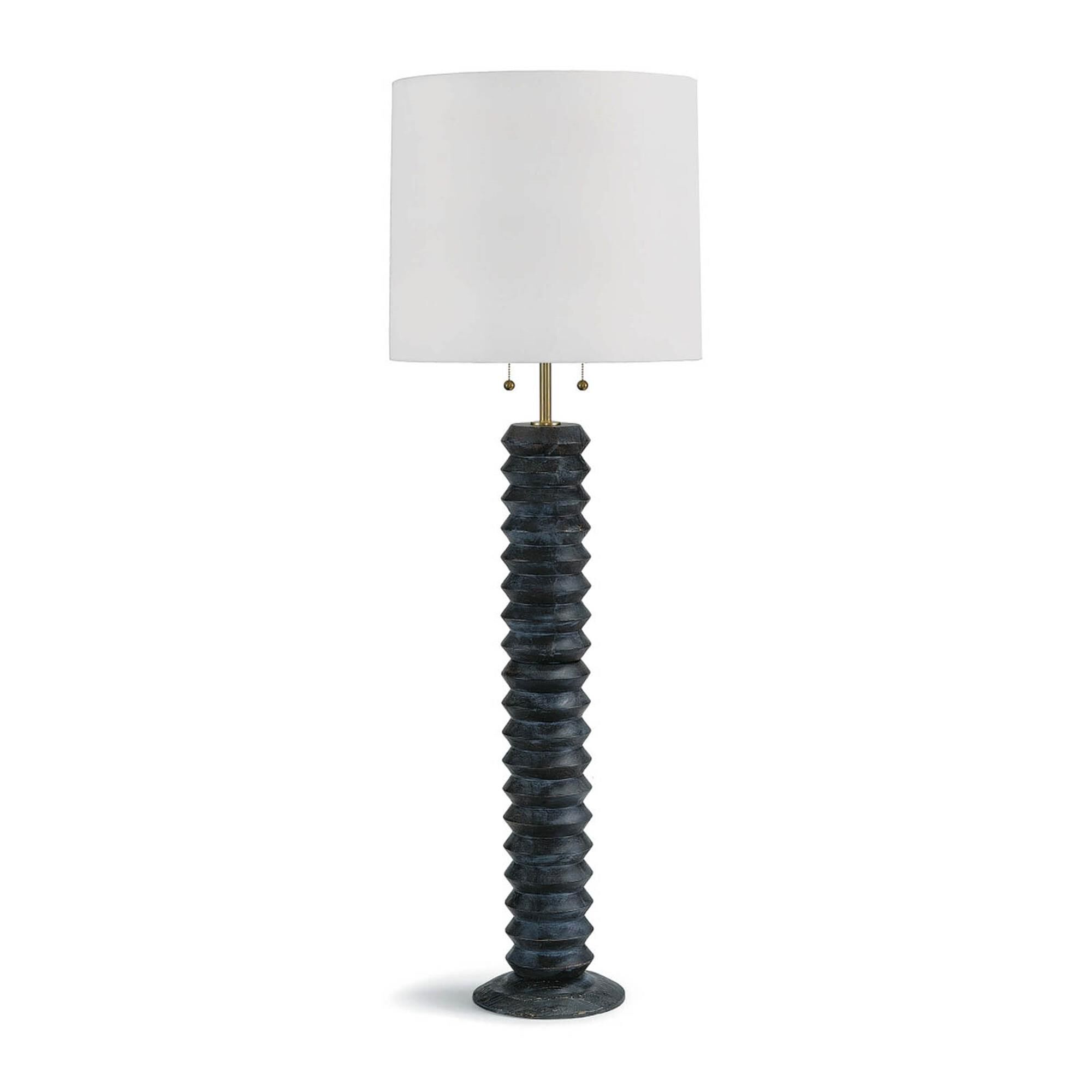 Shown in Ebony finish and Linen shade
