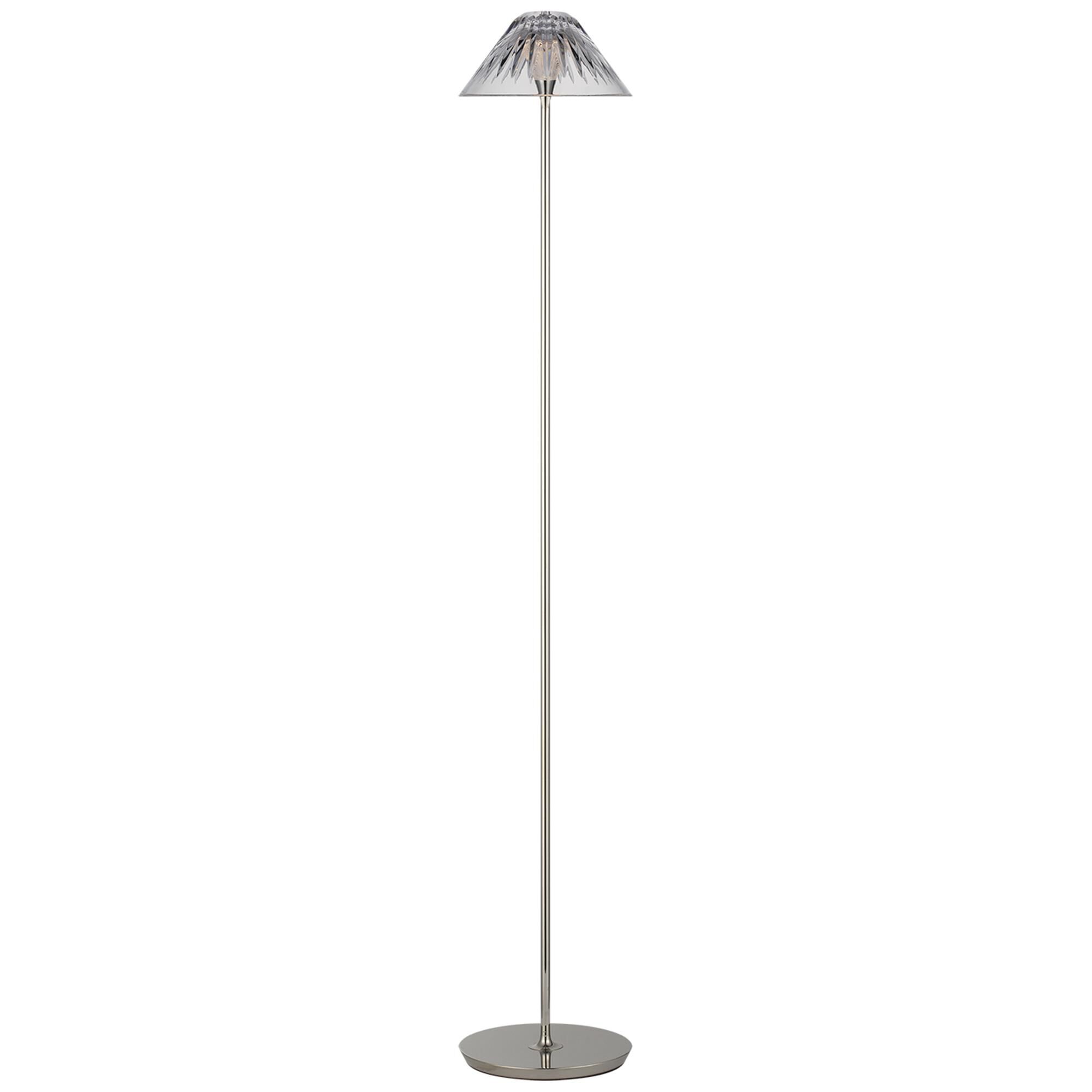 Shown in Polished Nickel finish and Clear crystal