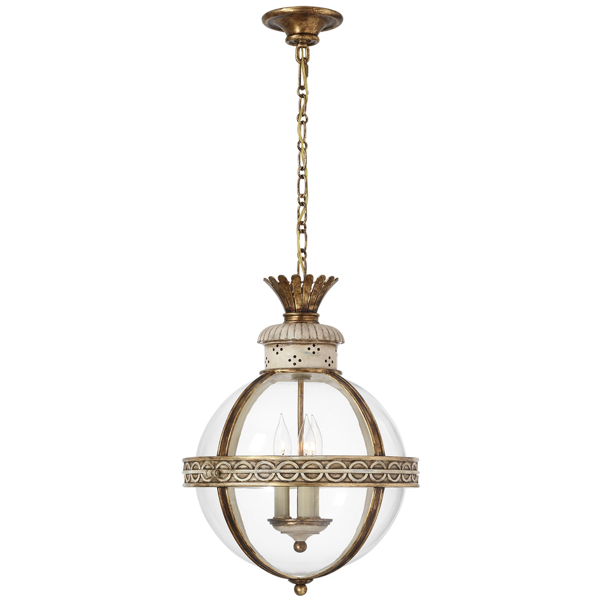 Shown in Antique White finish and Clear glass