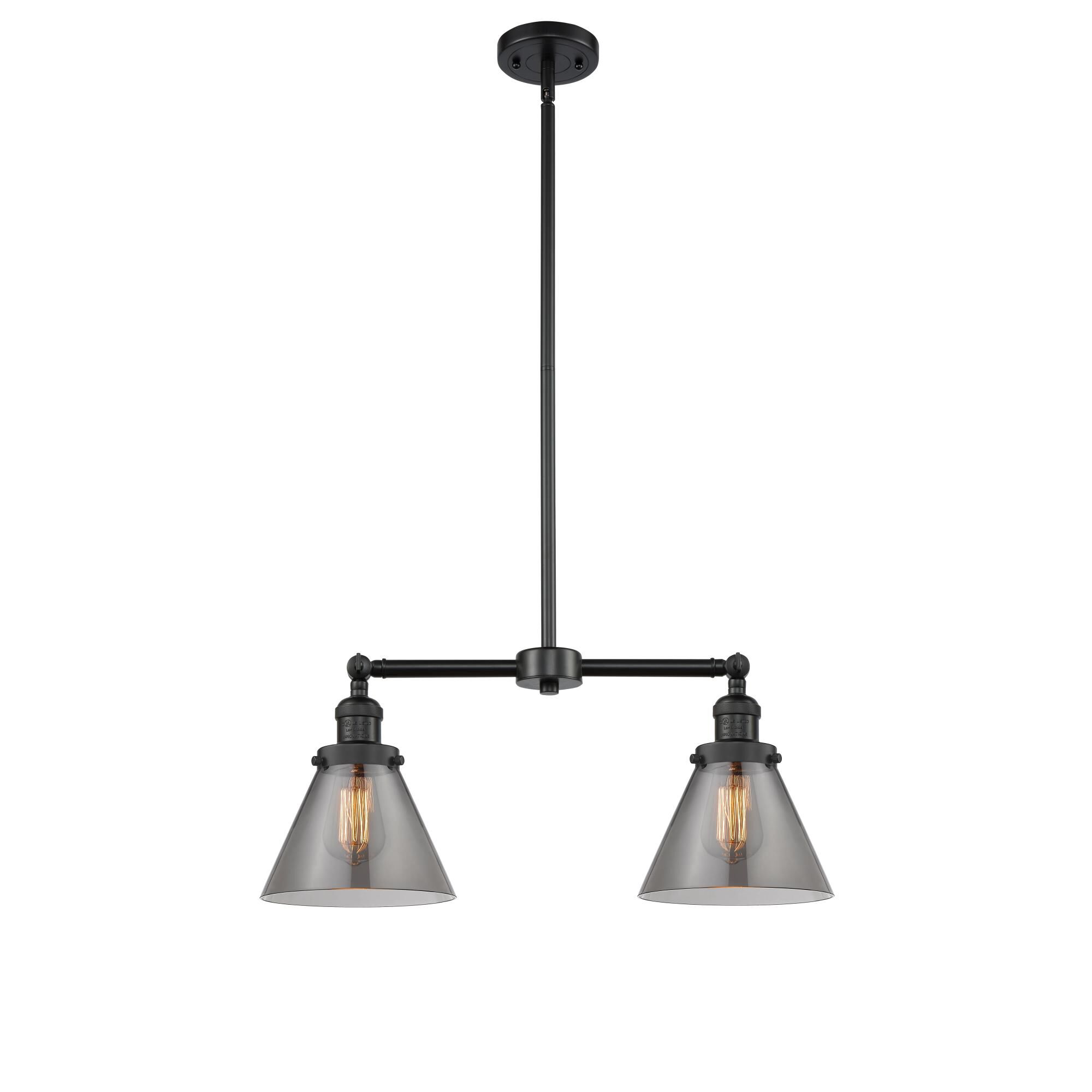 Bruno Marashlian Large Cone 21 Inch 2 Light Mini Chandelier by Innovations Lighting