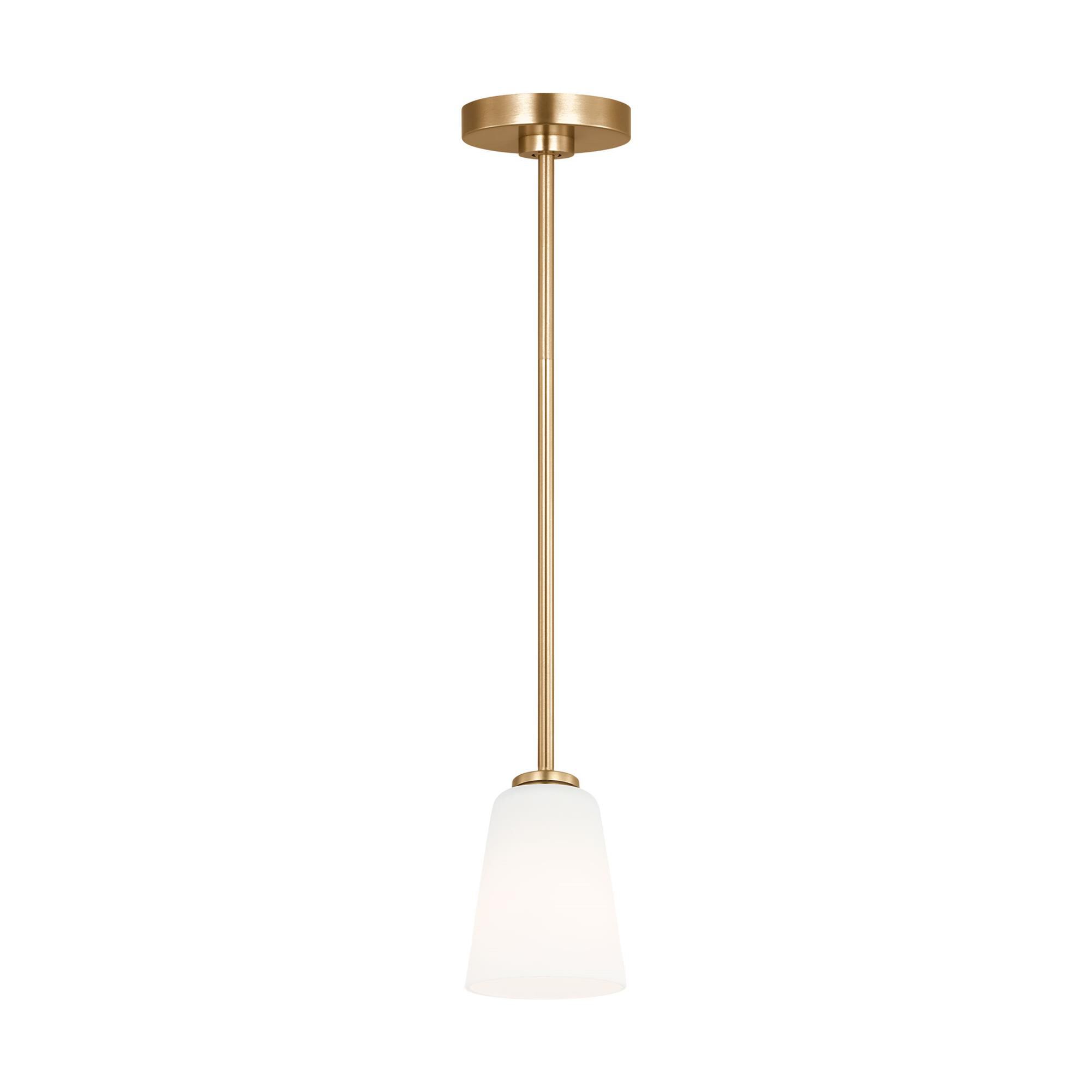 Shown in Satin Brass finish and Etched Painted White Inside glass