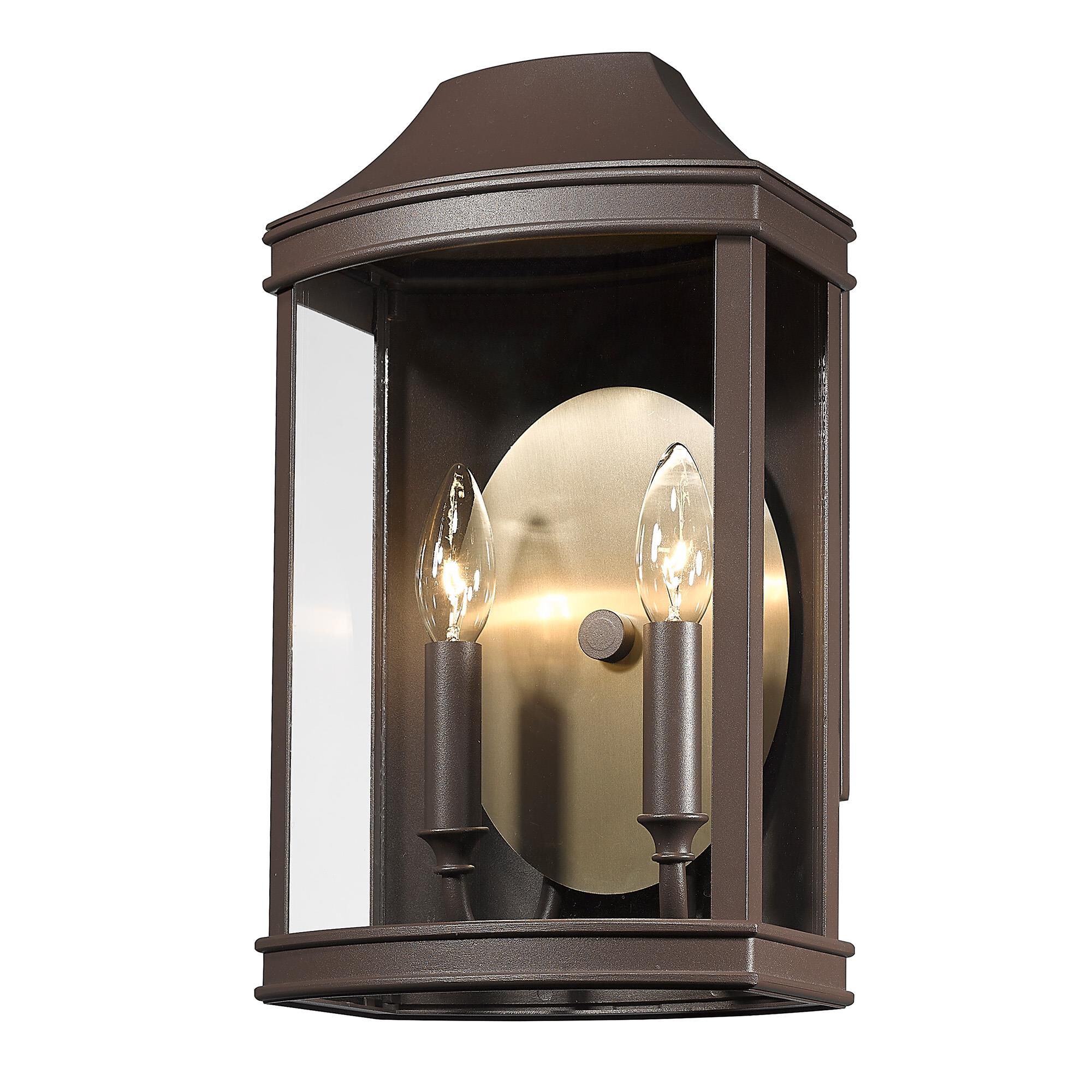 Shown in Textured Bronze finish and Clear  Panels With Brushed Champagne Bronze Accent glass