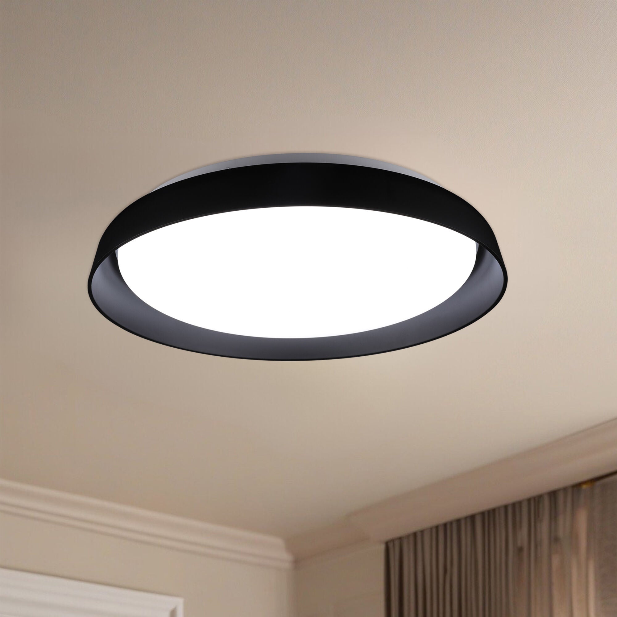 Shown in Black finish and Frosted Acrylic Diffuser glass