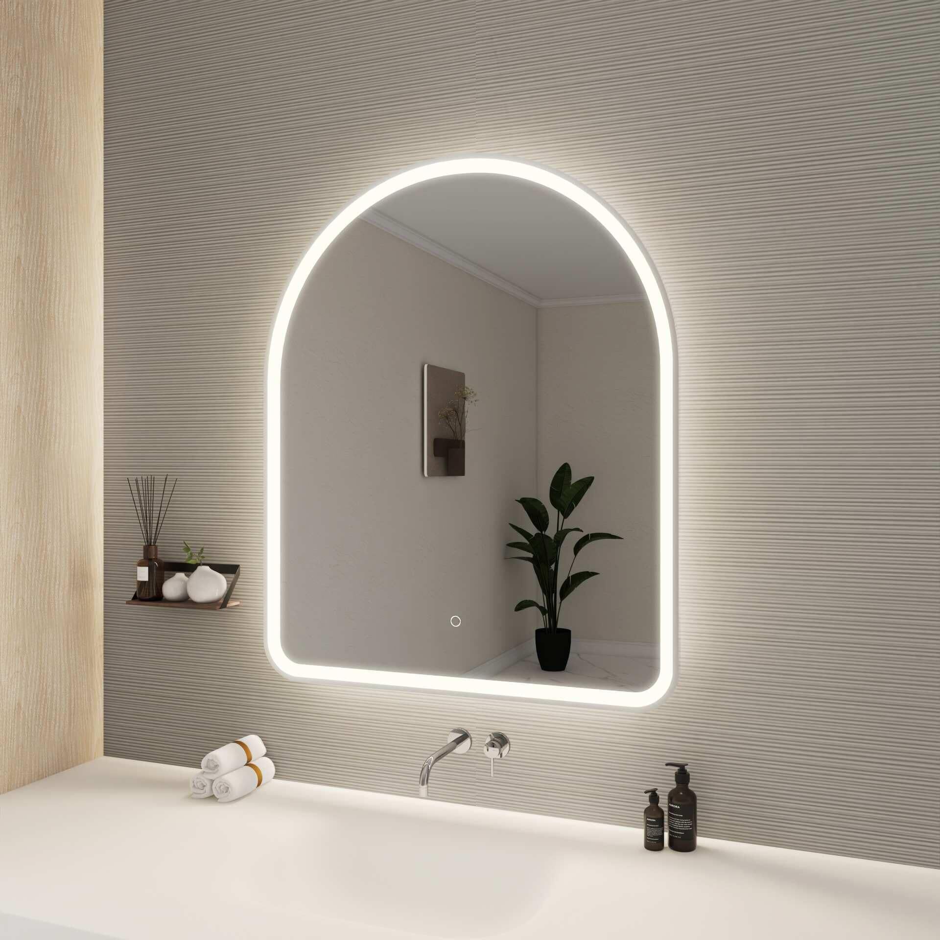 Harmoni 42 Inch Arched LED Lighted Mirror by Elegant Decor