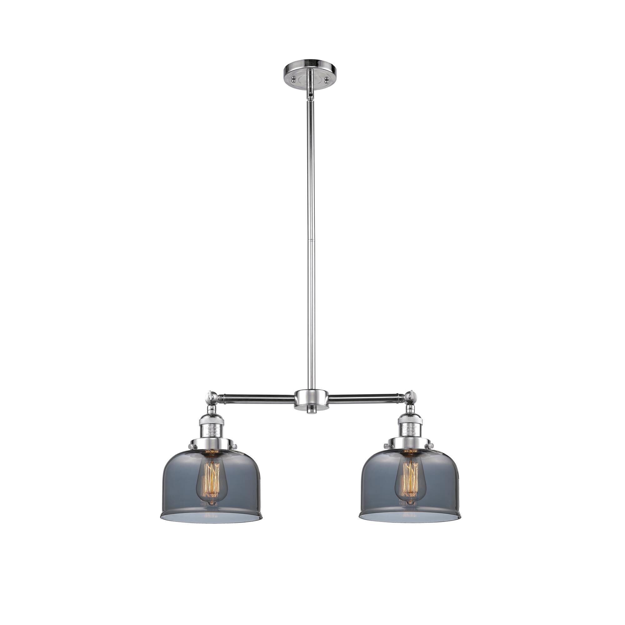 Shown in Polished Chrome finish and Plated Smoked glass