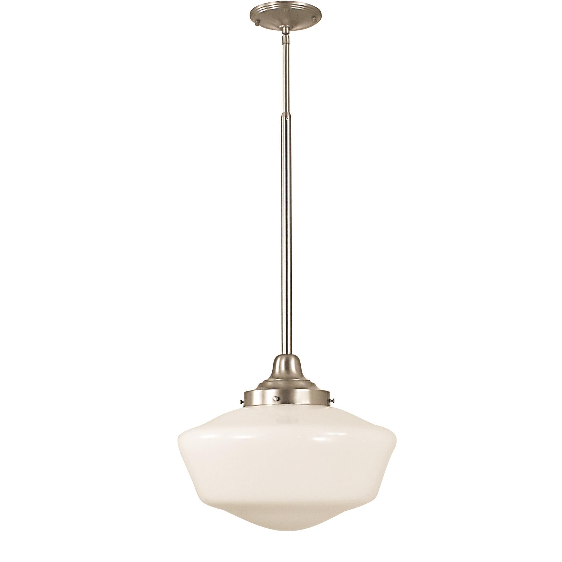 Shown with White Schoolhouse Glass shade