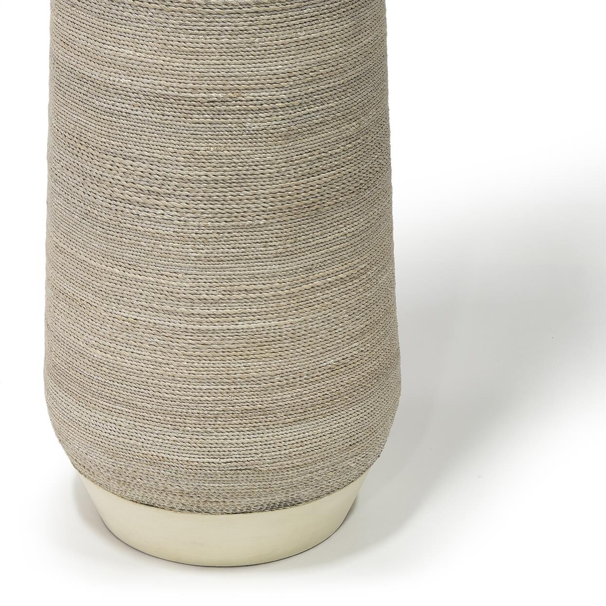 Shown in Nickel  finish and White Linen shade