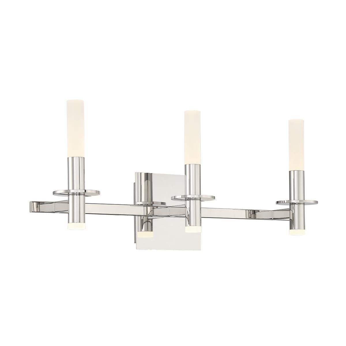 Shown in Polished Nickel finish and Frosted White Acrylic glass
