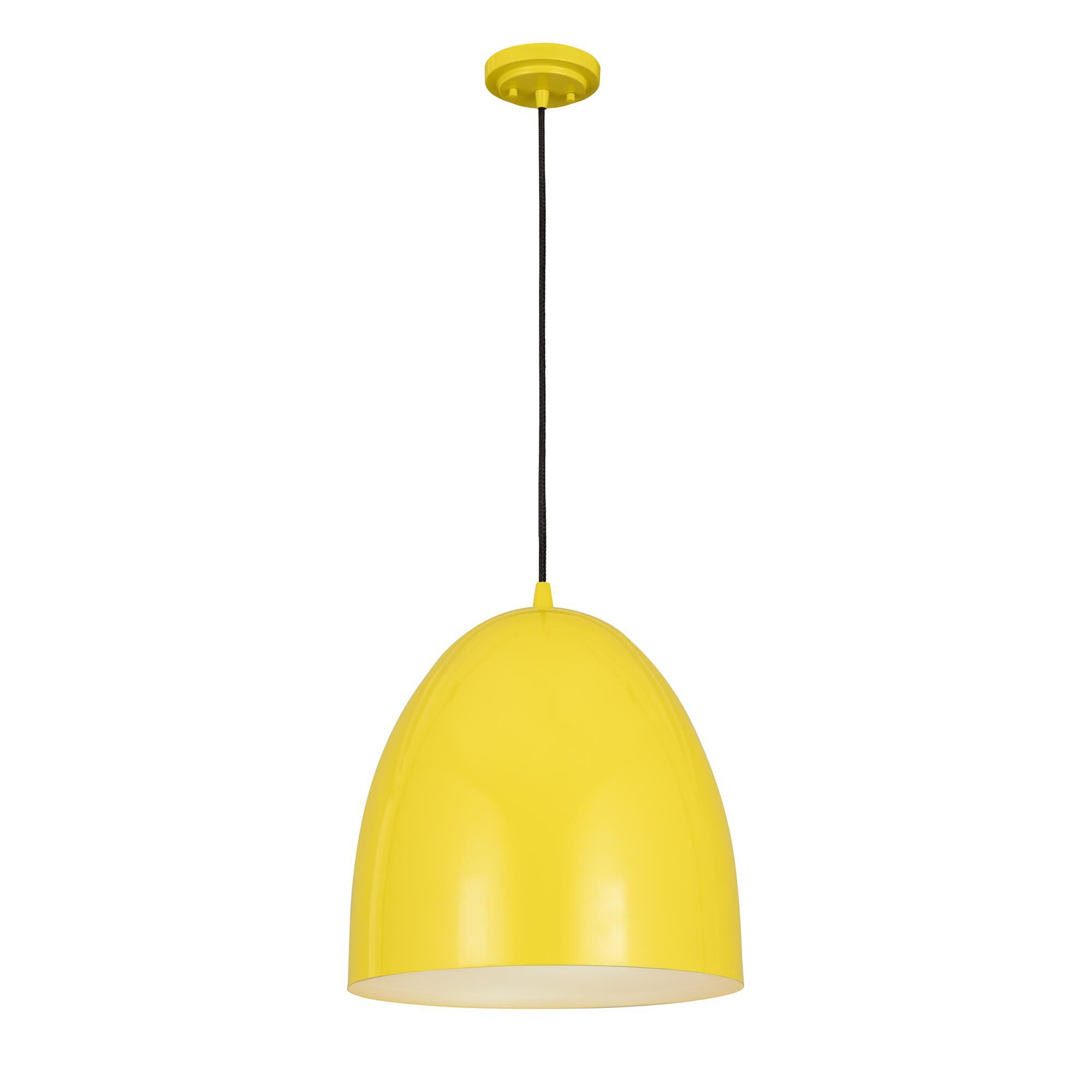 Shown in Yellow finish and Iron glass and Iron shade