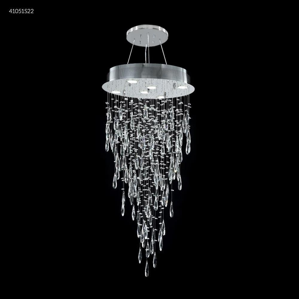 Crystal Rain Collection 20 Inch 6 Light Mini Chandelier by James R. Moder