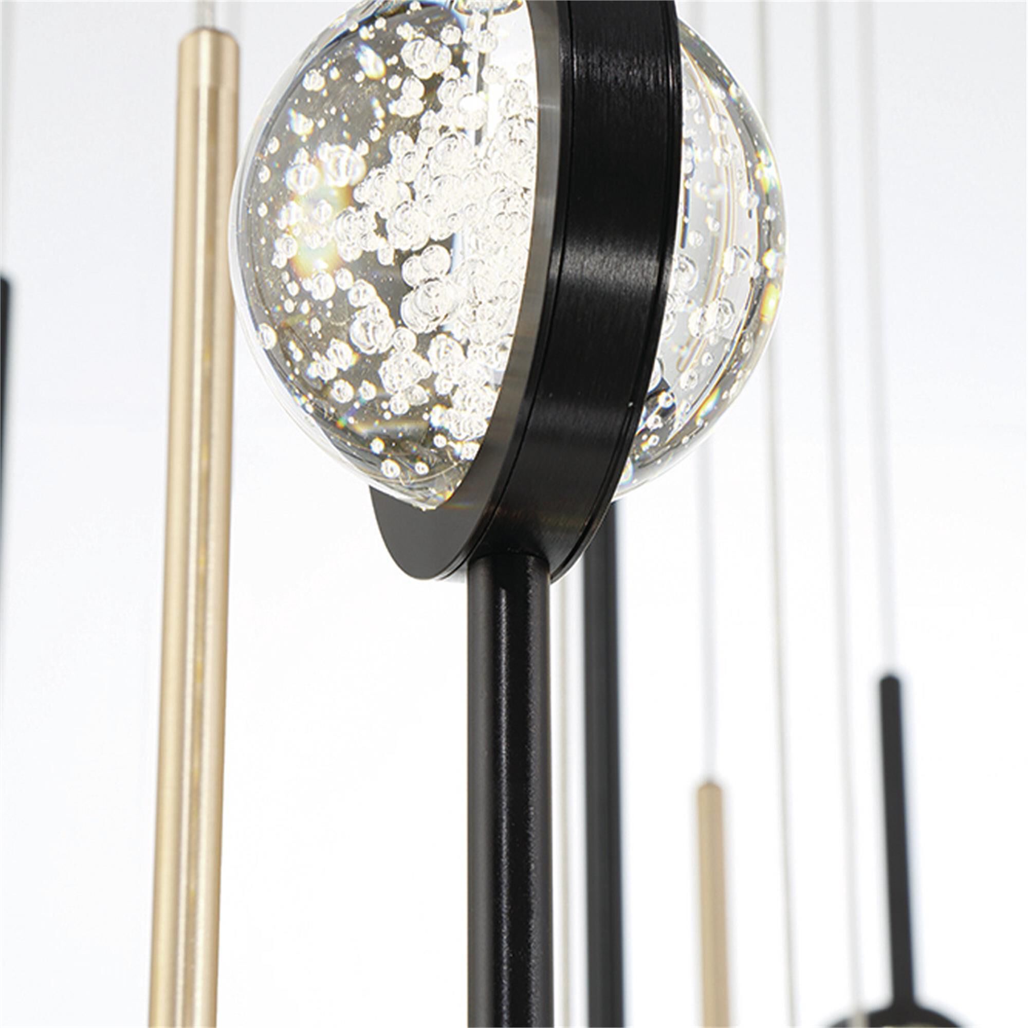 Shown in Mixed Black and Brass finish