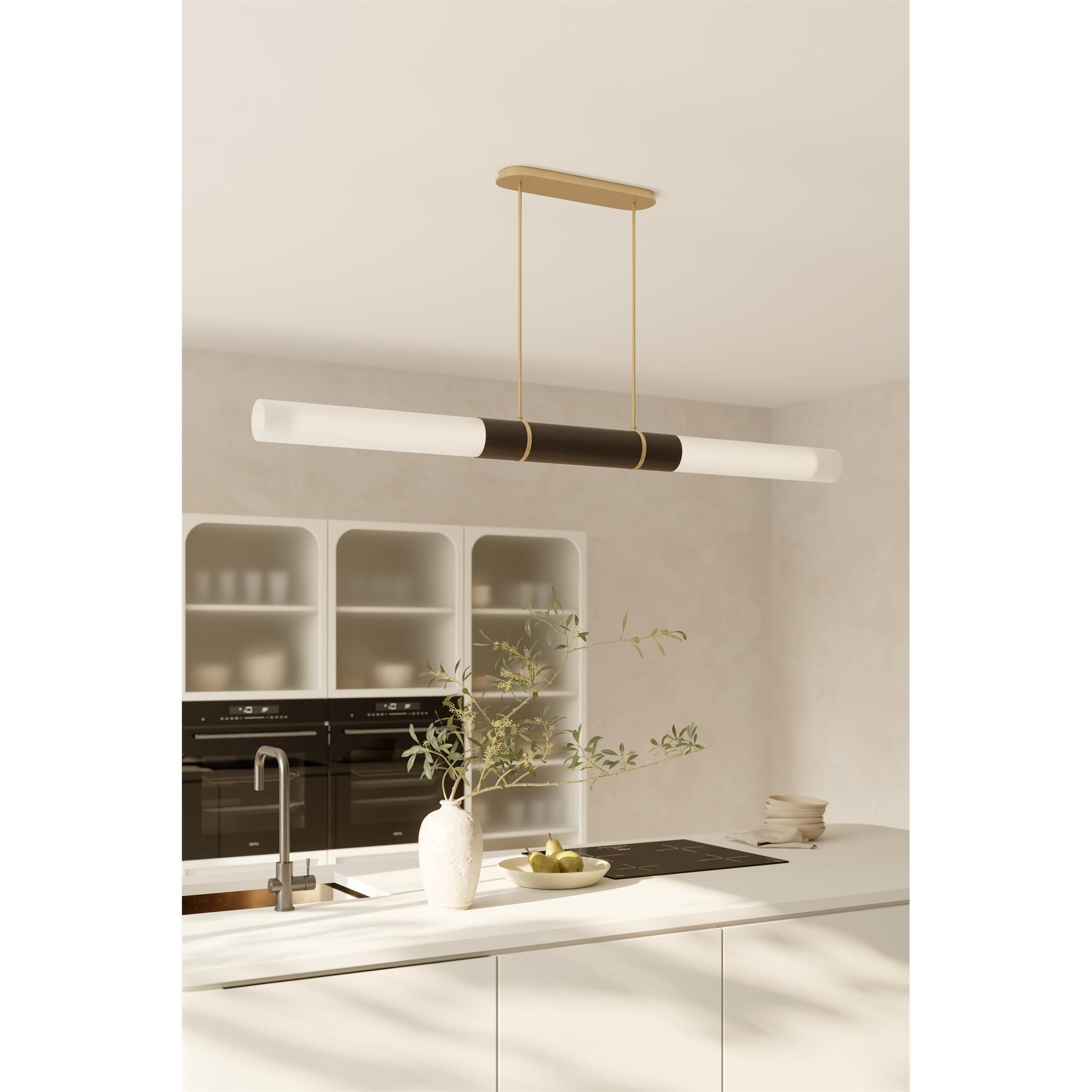 Shown in Legacy Brass finish and Etched Opal glass