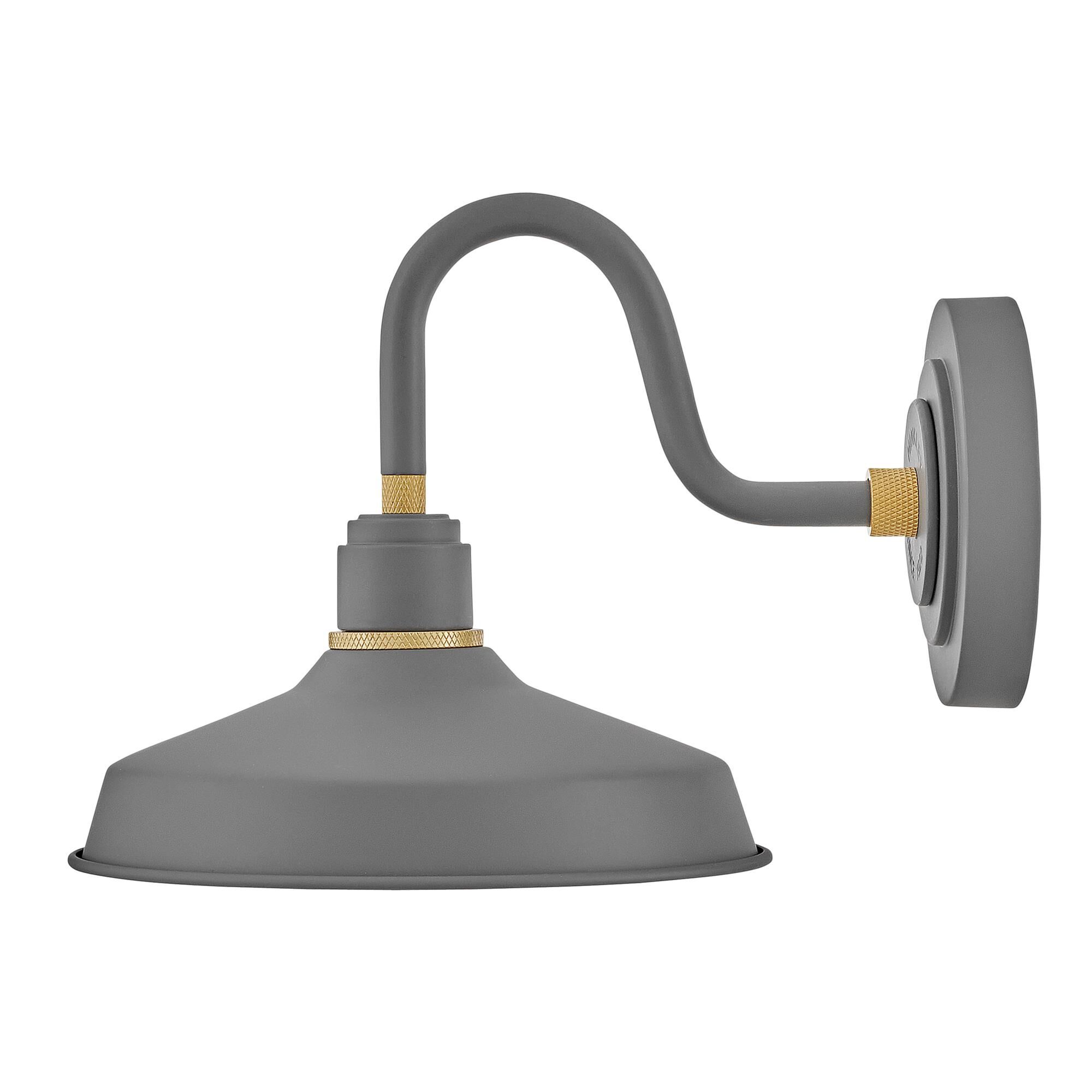 Shown in Dark Matte Grey with Brass Accents finish