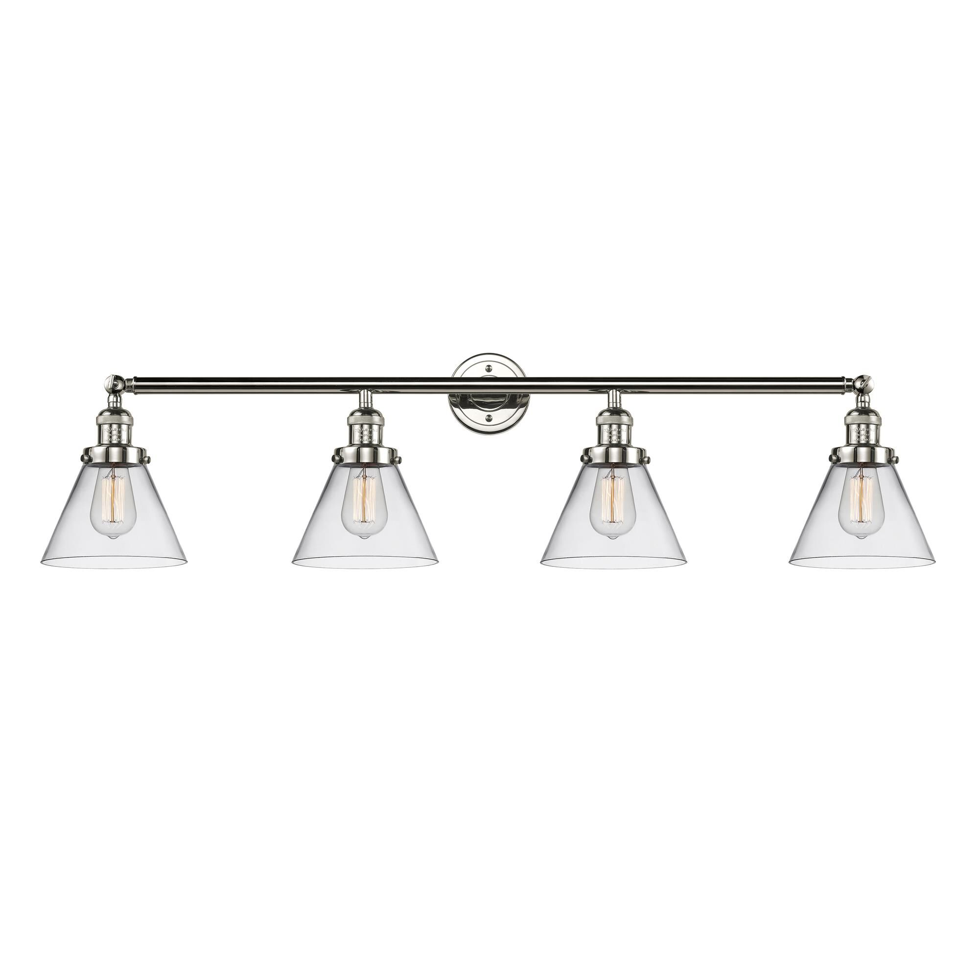 Shown in Polished Nickel finish and Clear glass