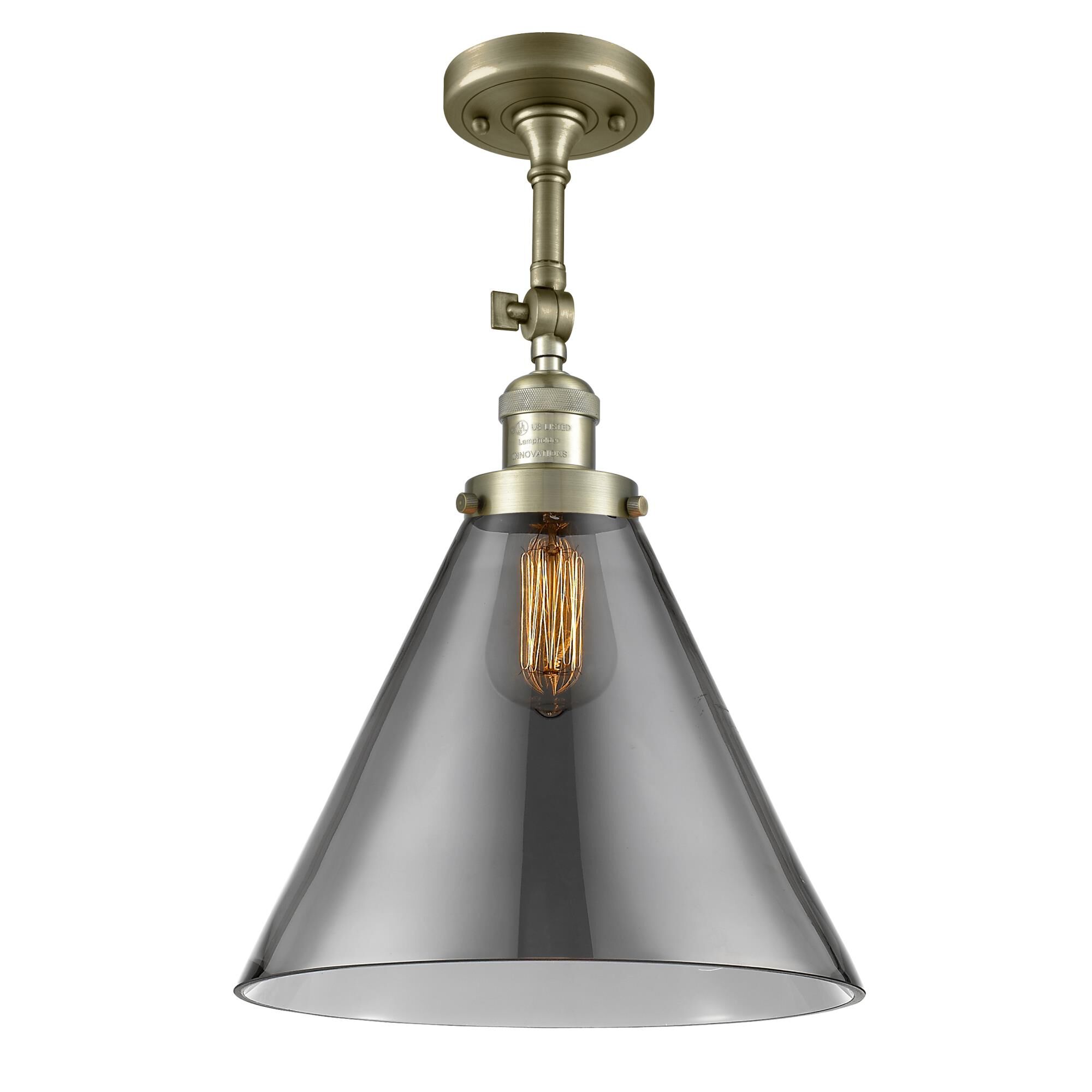 Bruno Marashlian Cone 12 Inch 1 Light Semi Flush Mount by Innovations Lighting