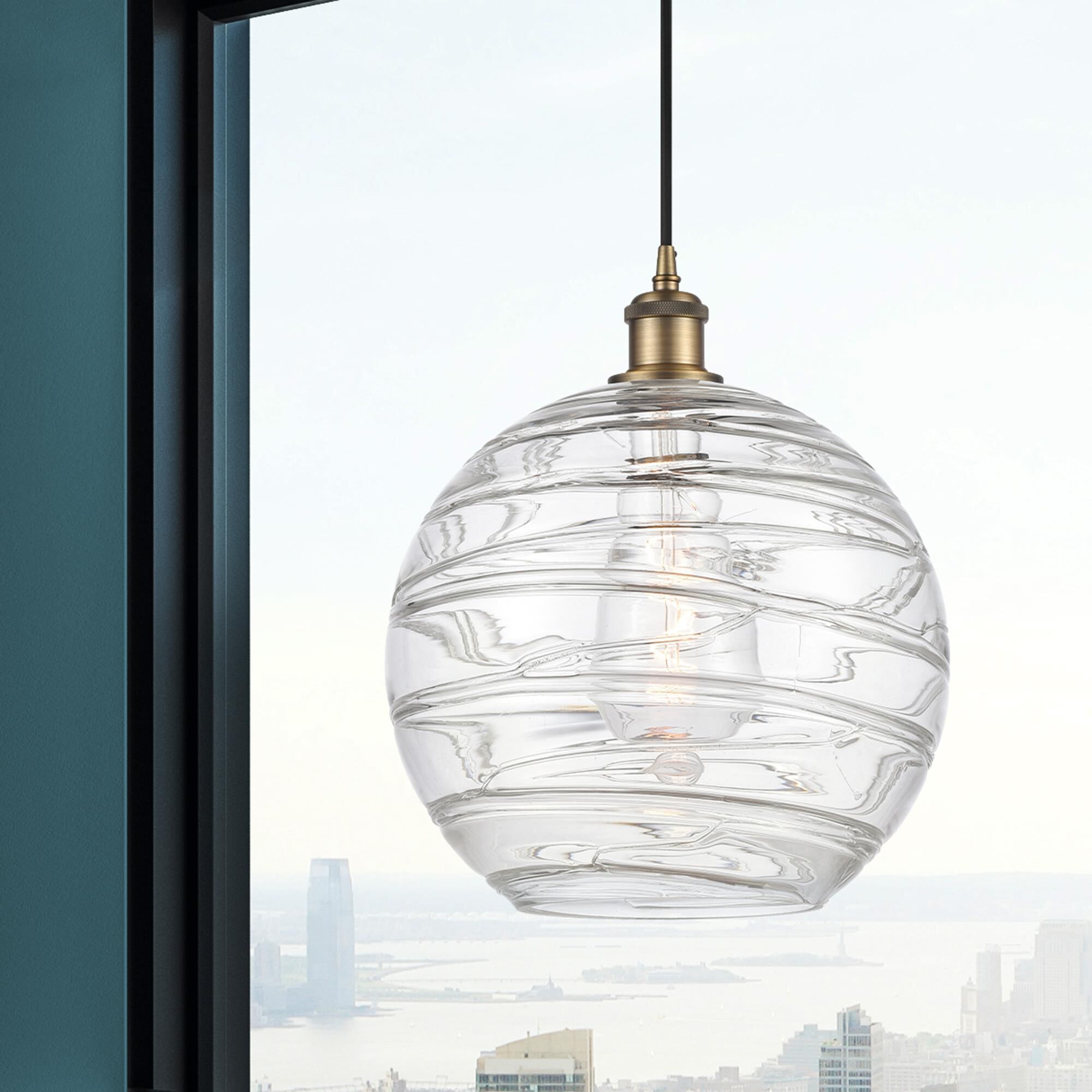 Bruno Marashlian Athens Deco Swirl 12 Inch Mini Pendant by Innovations Lighting