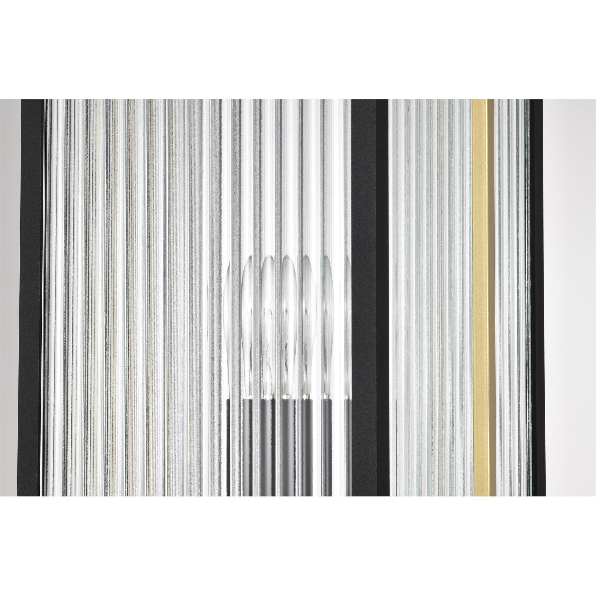 Shown in Black and Gold finish and Clear glass